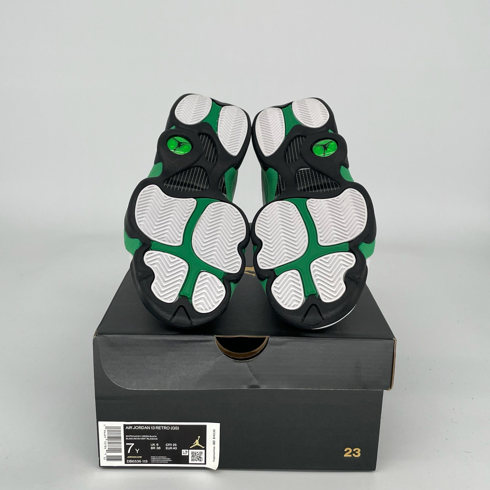 AIR JORDAN 13 LUCKY GREEN SIZE 7Y DB6536-113