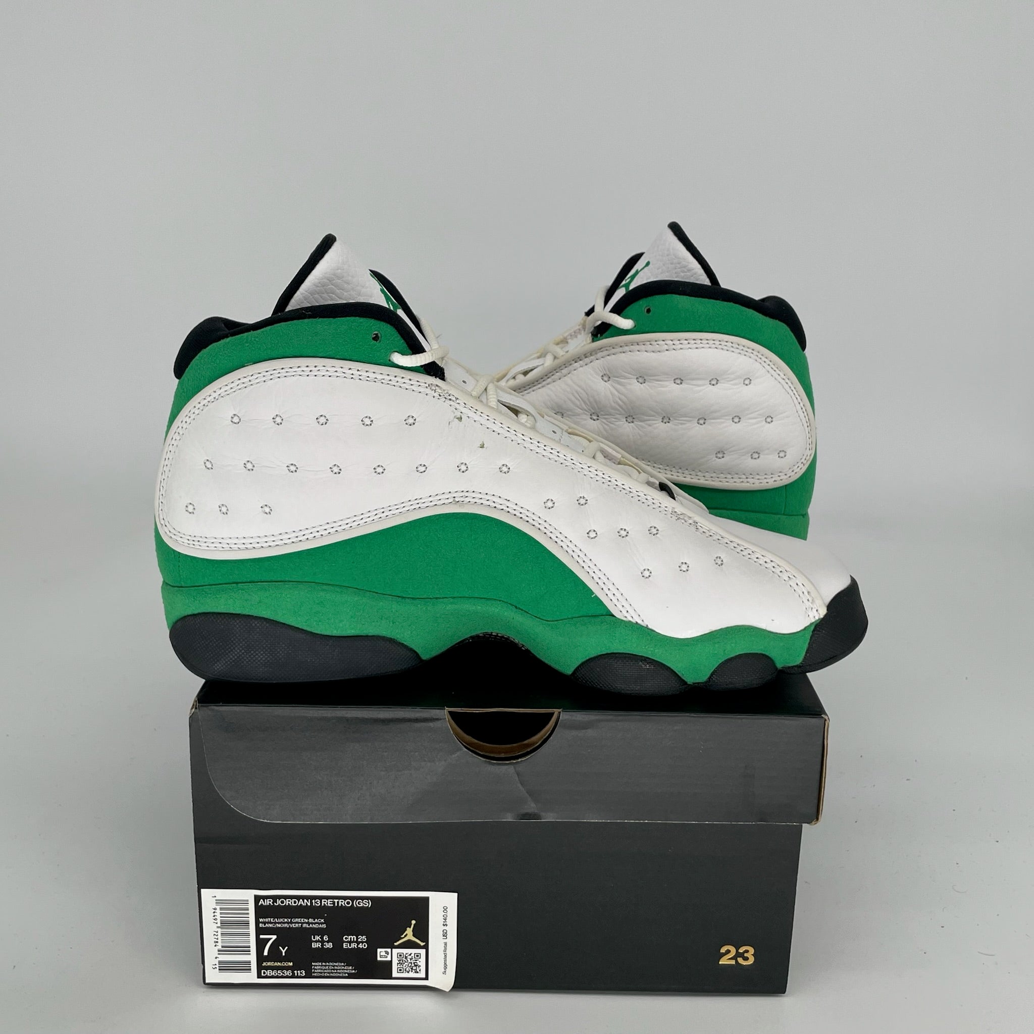 AIR JORDAN 13 LUCKY GREEN SIZE 7Y DB6536-113