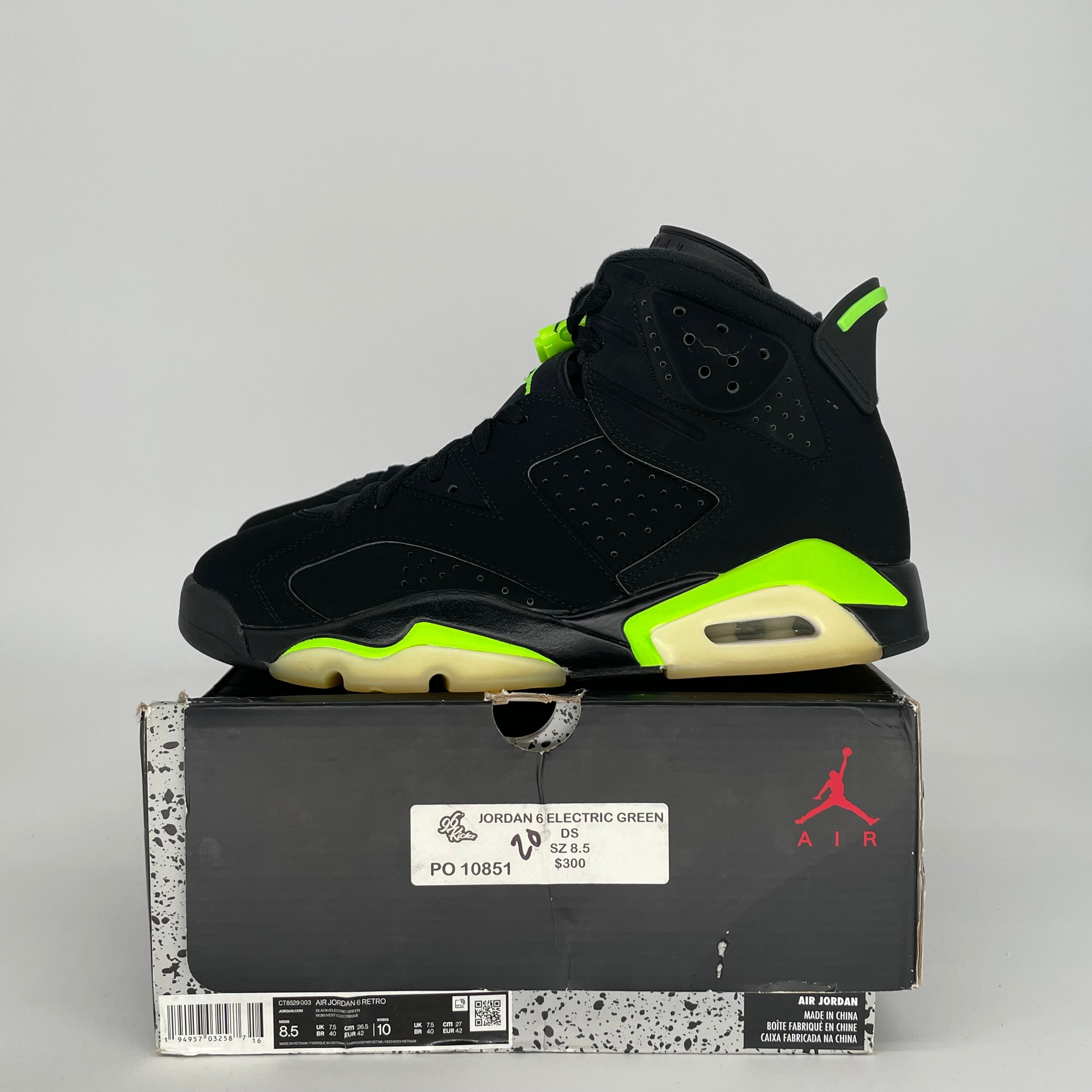 AIR JORDAN 6 ELECTRIC GREEN SIZE 8.5 CT8529-003