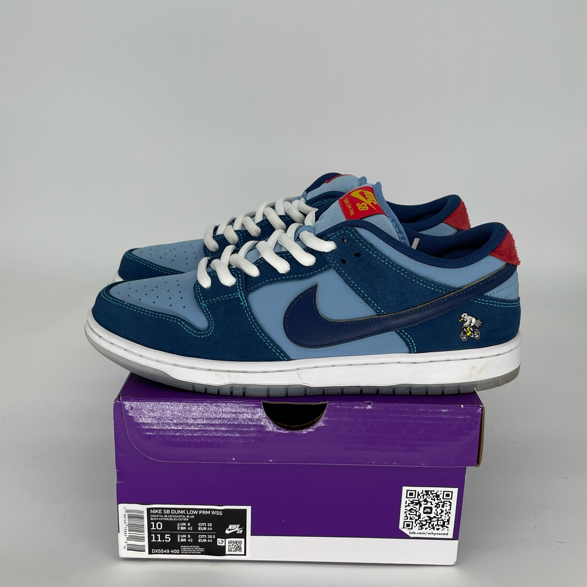 NIKE SB DUNK LOW WHY SO SAD SIZE 10 DX5549-400