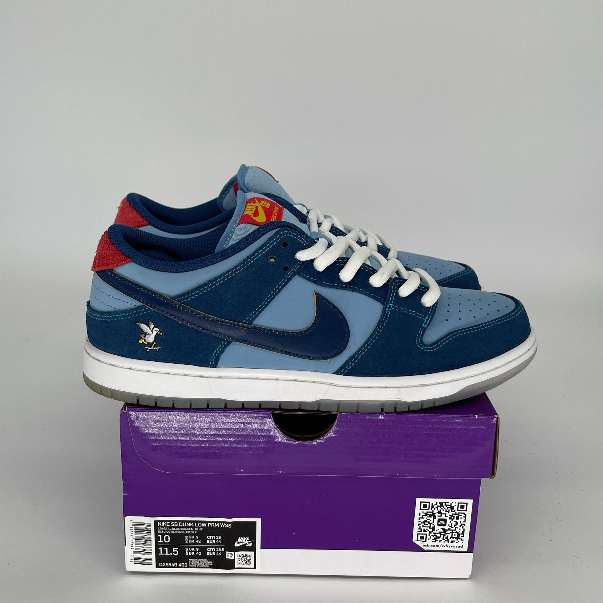 NIKE SB DUNK LOW WHY SO SAD SIZE 10 DX5549-400