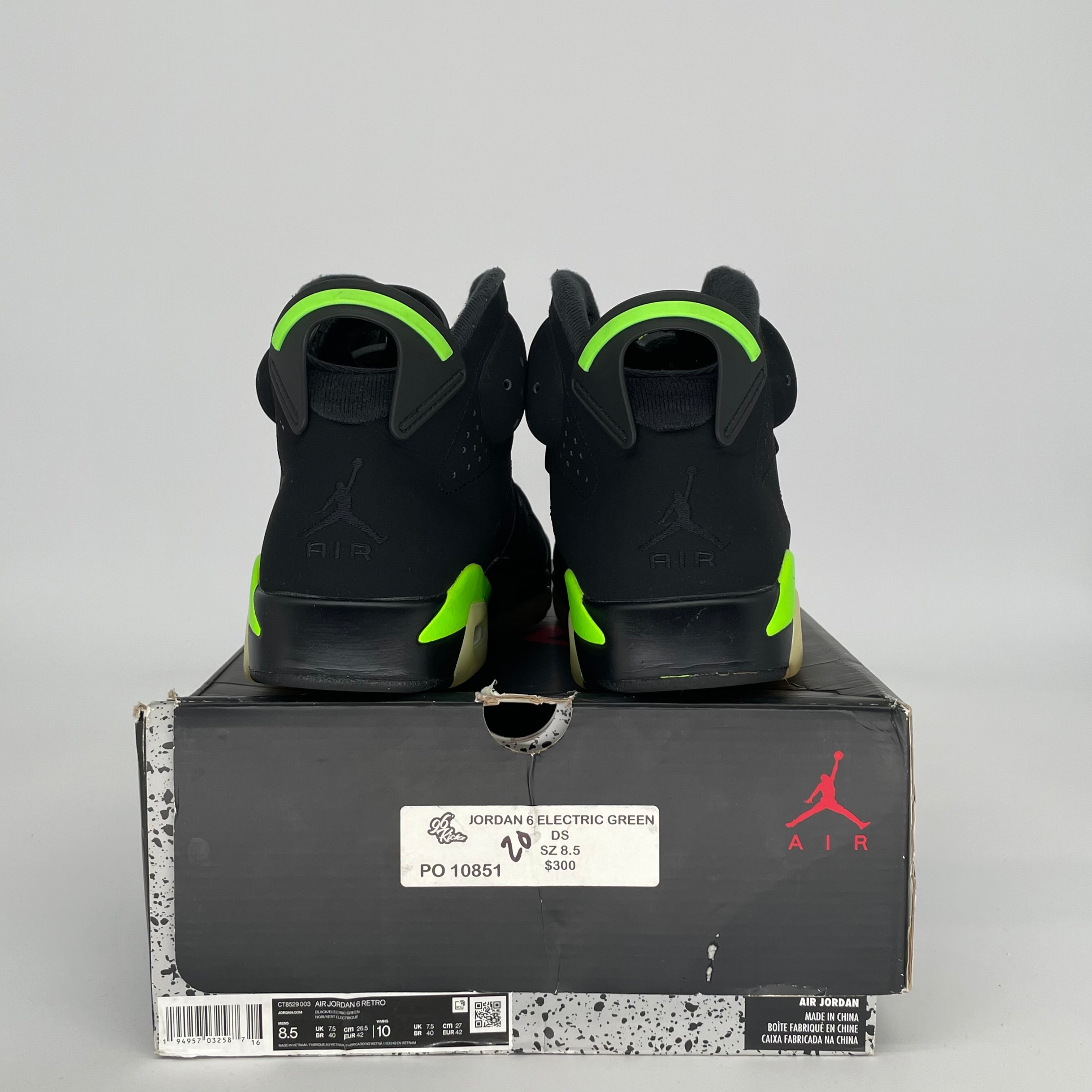 AIR JORDAN 6 ELECTRIC GREEN SIZE 8.5 CT8529-003