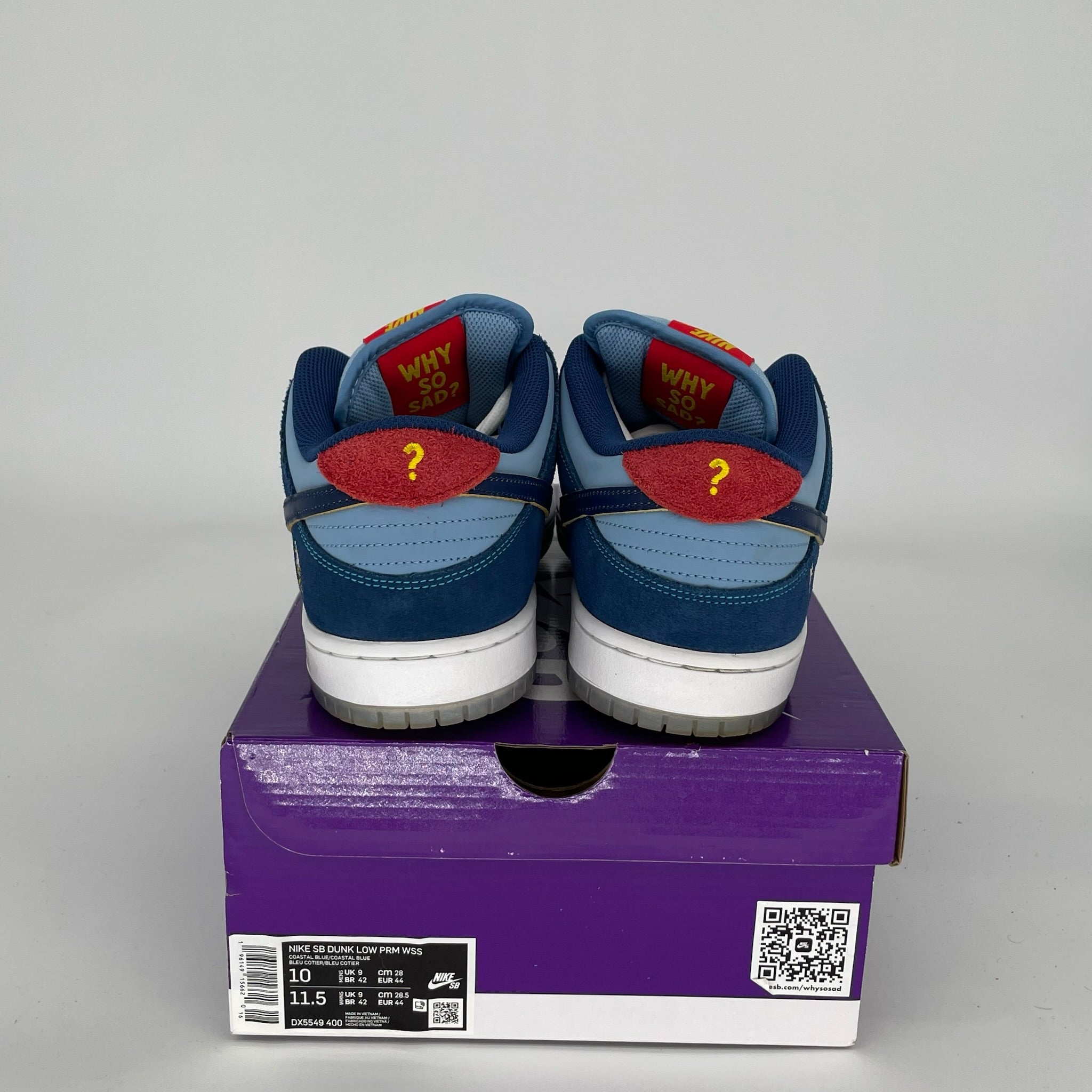 NIKE SB DUNK LOW WHY SO SAD SIZE 10 DX5549-400