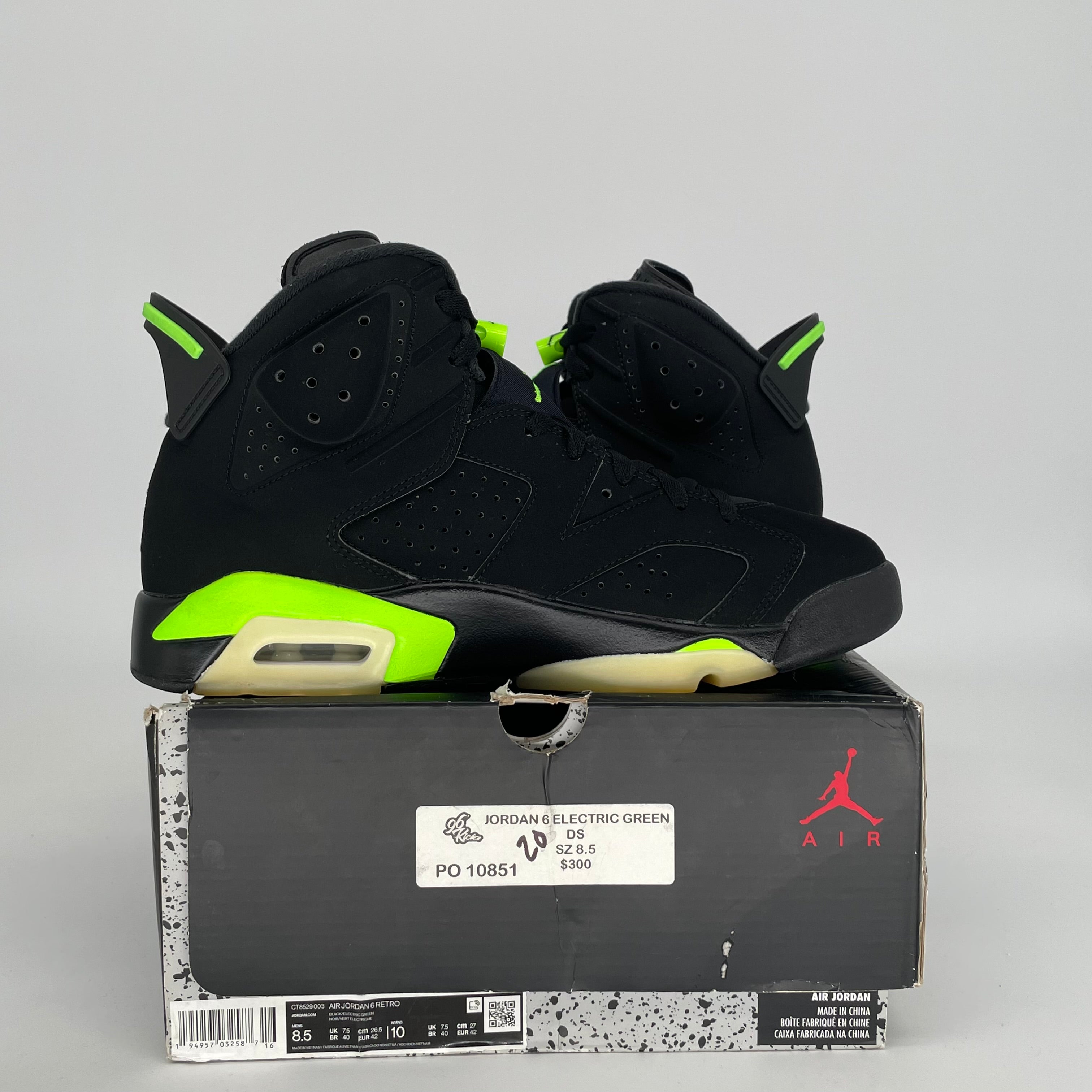 AIR JORDAN 6 ELECTRIC GREEN SIZE 8.5 CT8529-003