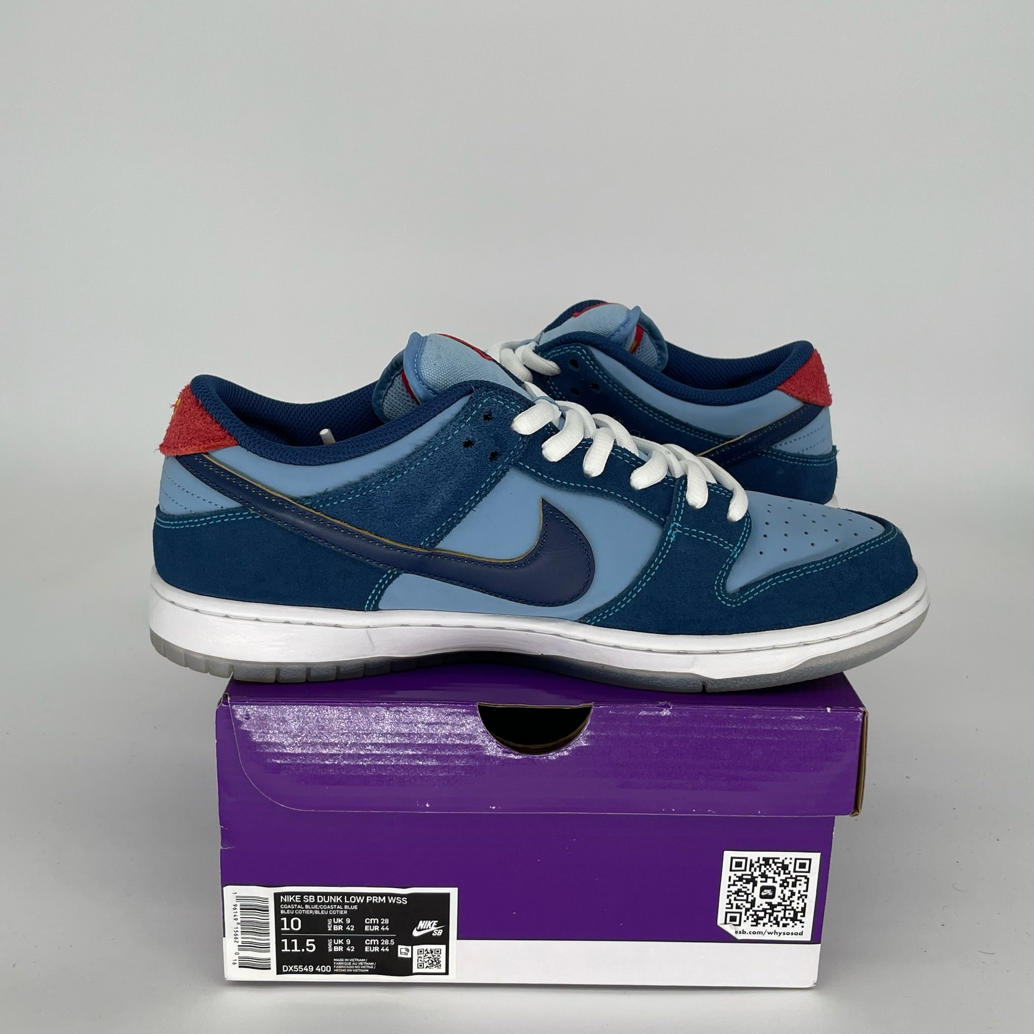 NIKE SB DUNK LOW WHY SO SAD SIZE 10 DX5549-400