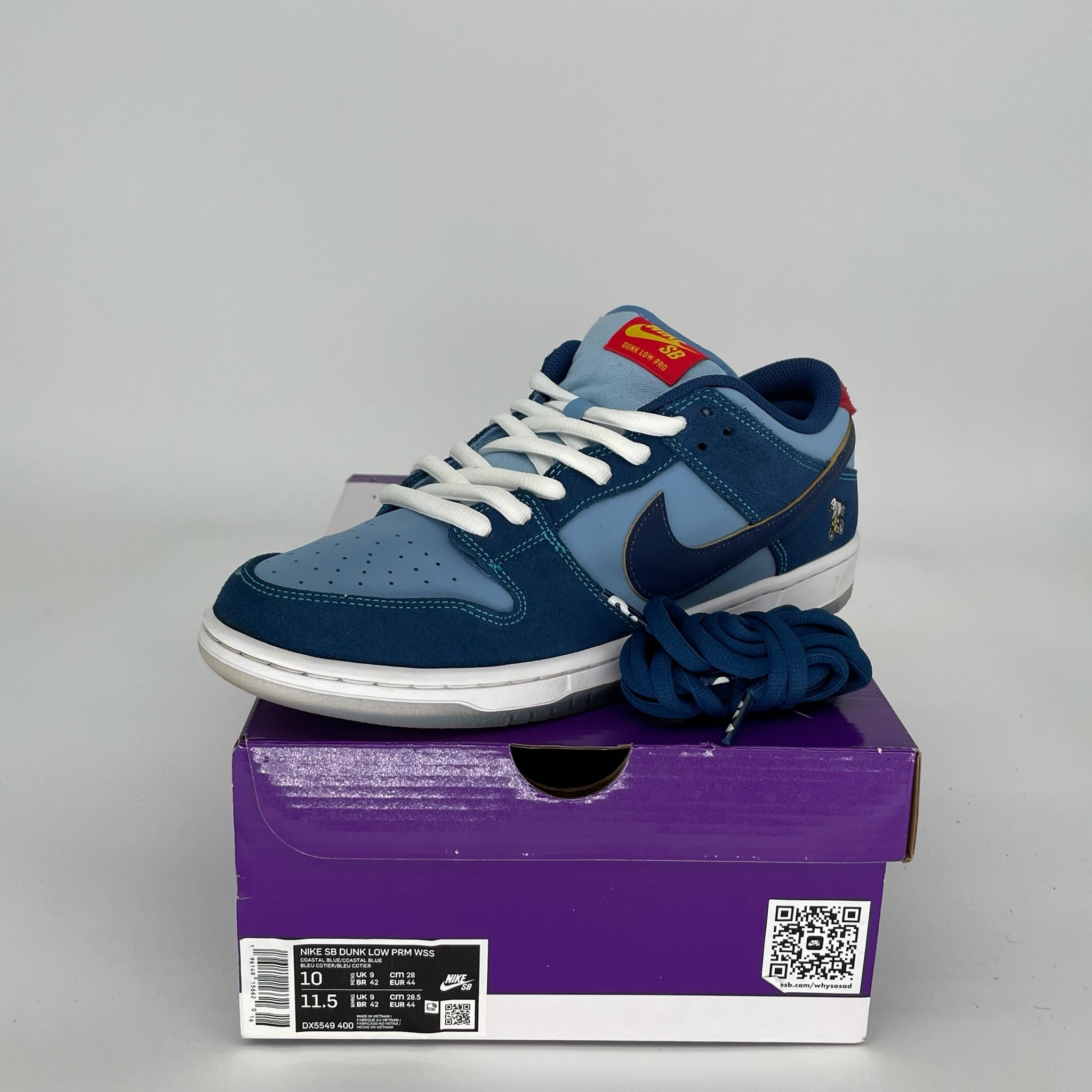 NIKE SB DUNK LOW WHY SO SAD SIZE 10 DX5549-400