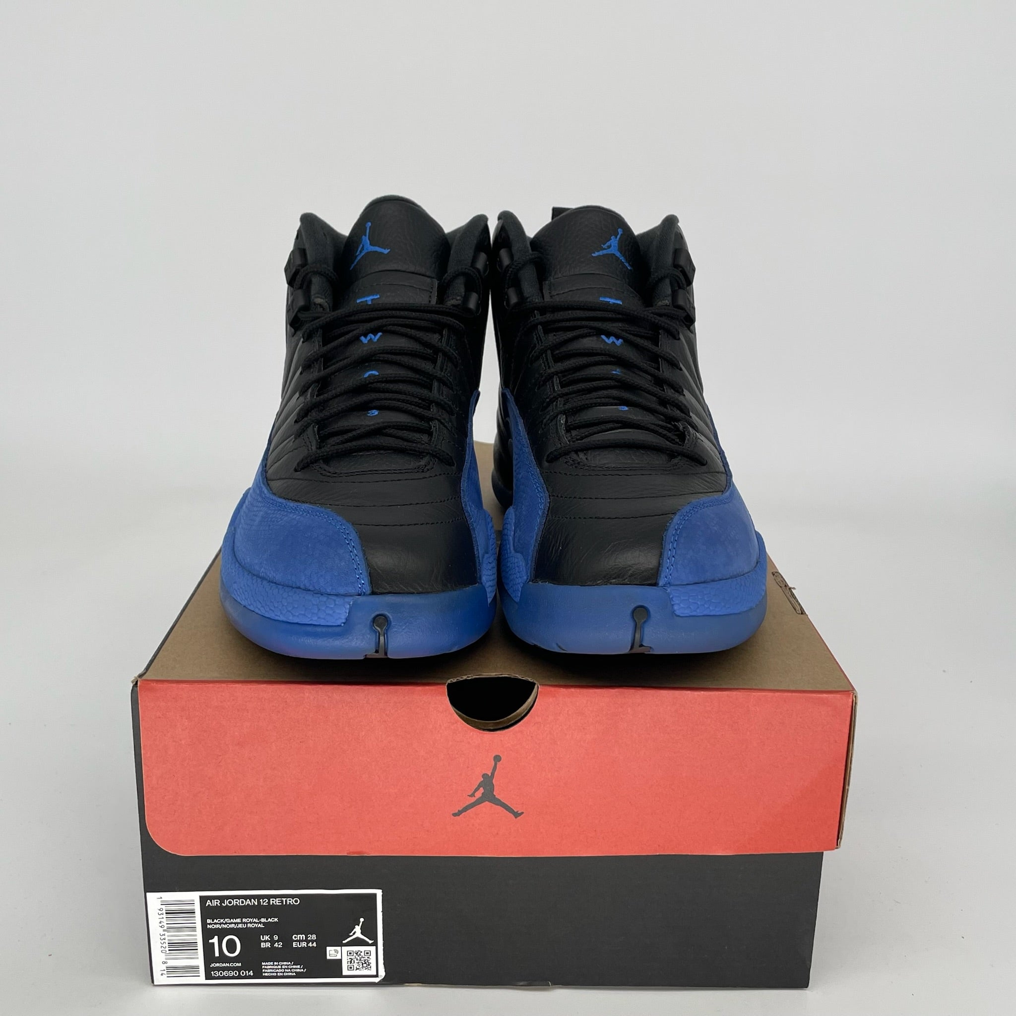 AIR JORDAN 12 BLACK GAME ROYAL SIZE 10 130690-014