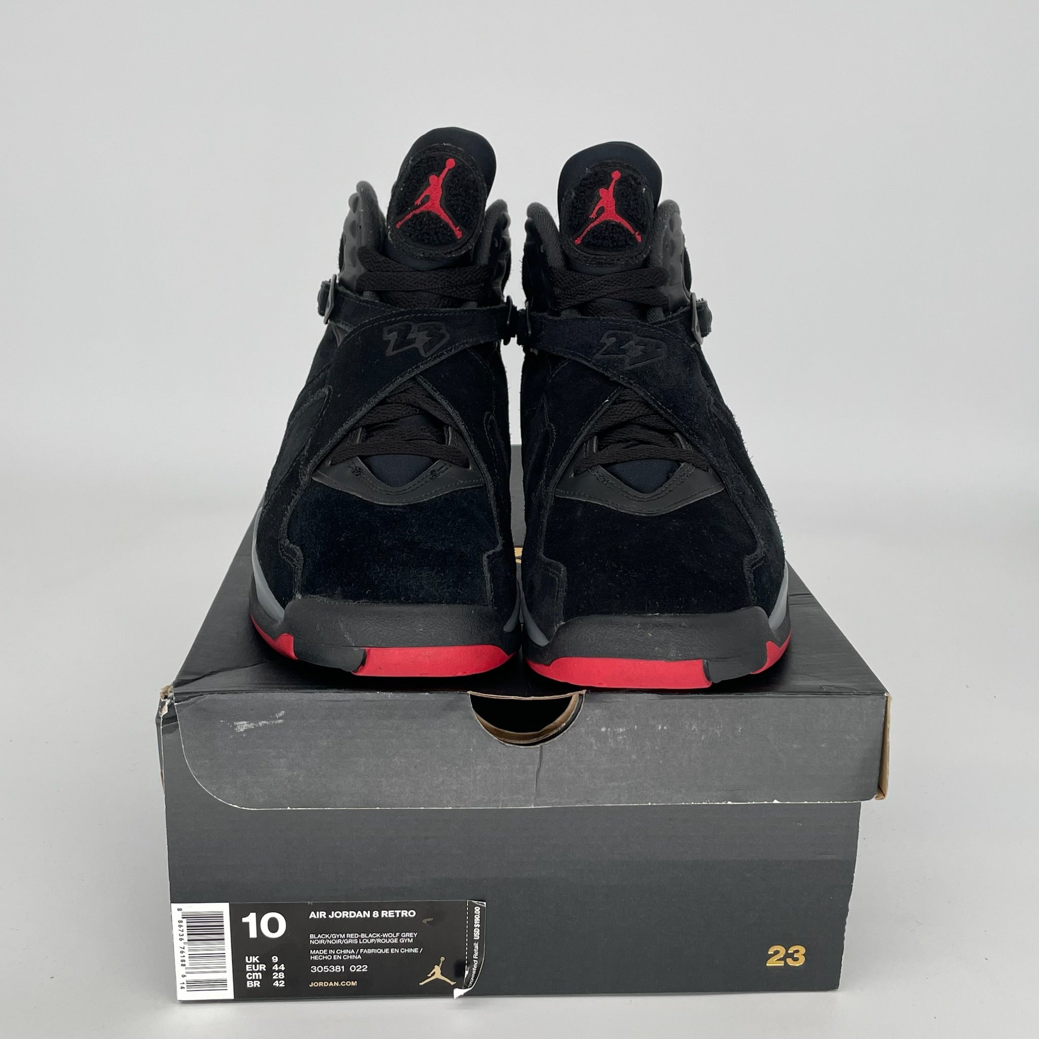 AIR JORDAN 8 BLACK CEMENT SIZE 10 305381-022