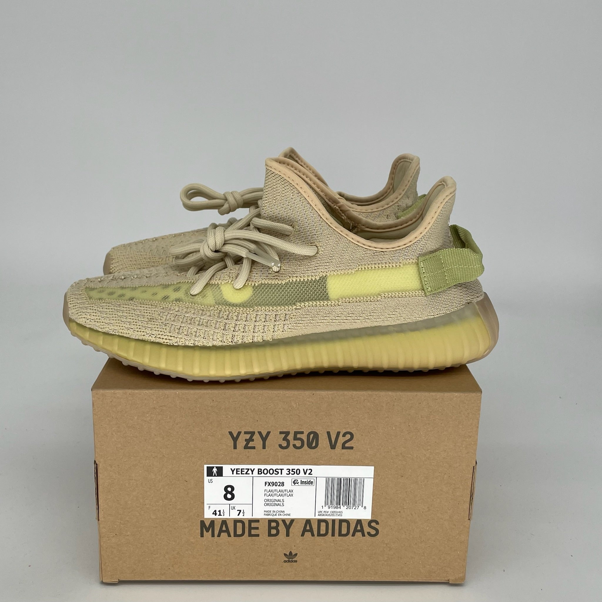 ADIDAS YEEZY 350 V2 FLAX SIZE 8 FX9028