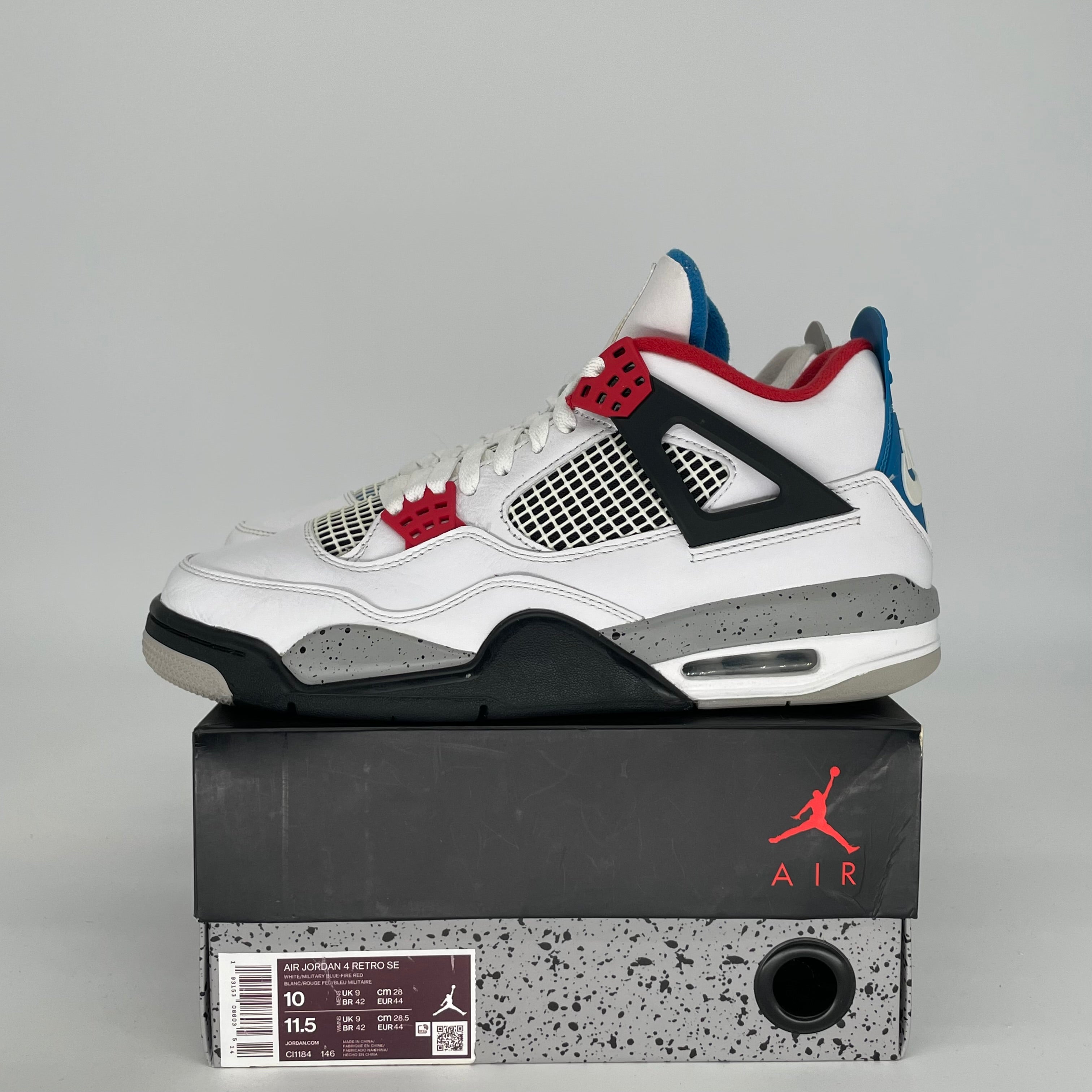 AIR JORDAN 4 WHAT THE SIZE 10 CI1184-146