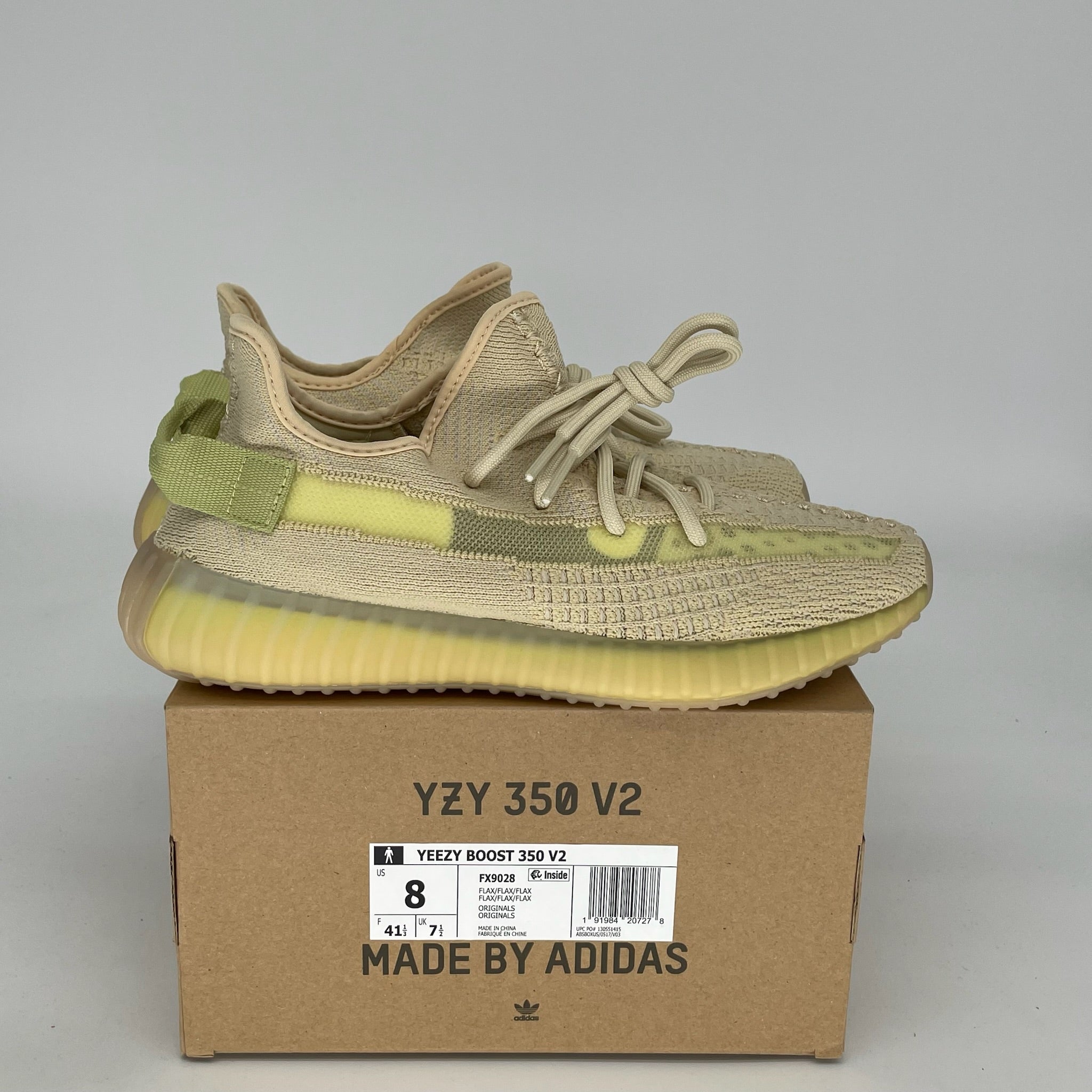 ADIDAS YEEZY 350 V2 FLAX SIZE 8 FX9028