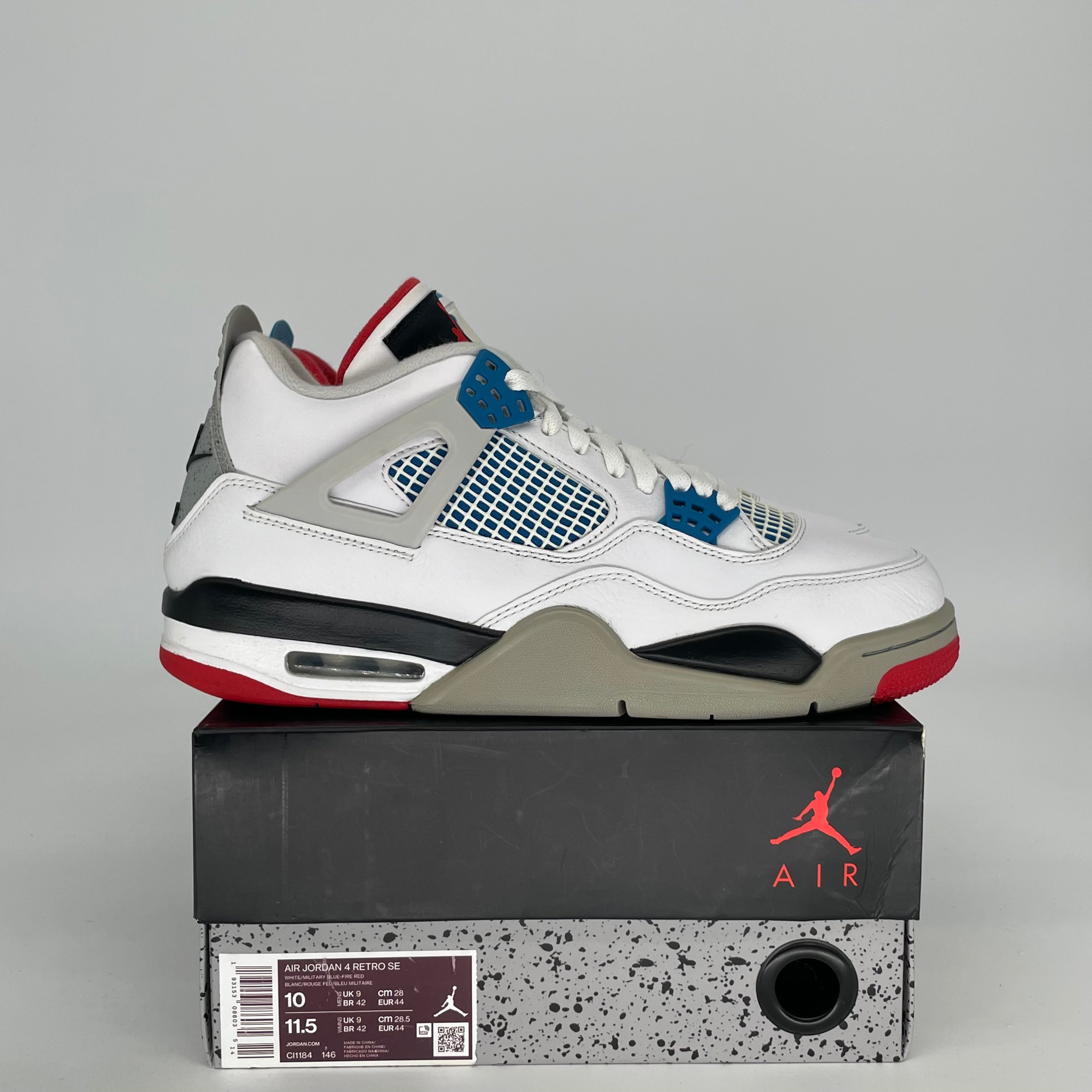 AIR JORDAN 4 WHAT THE SIZE 10 CI1184-146