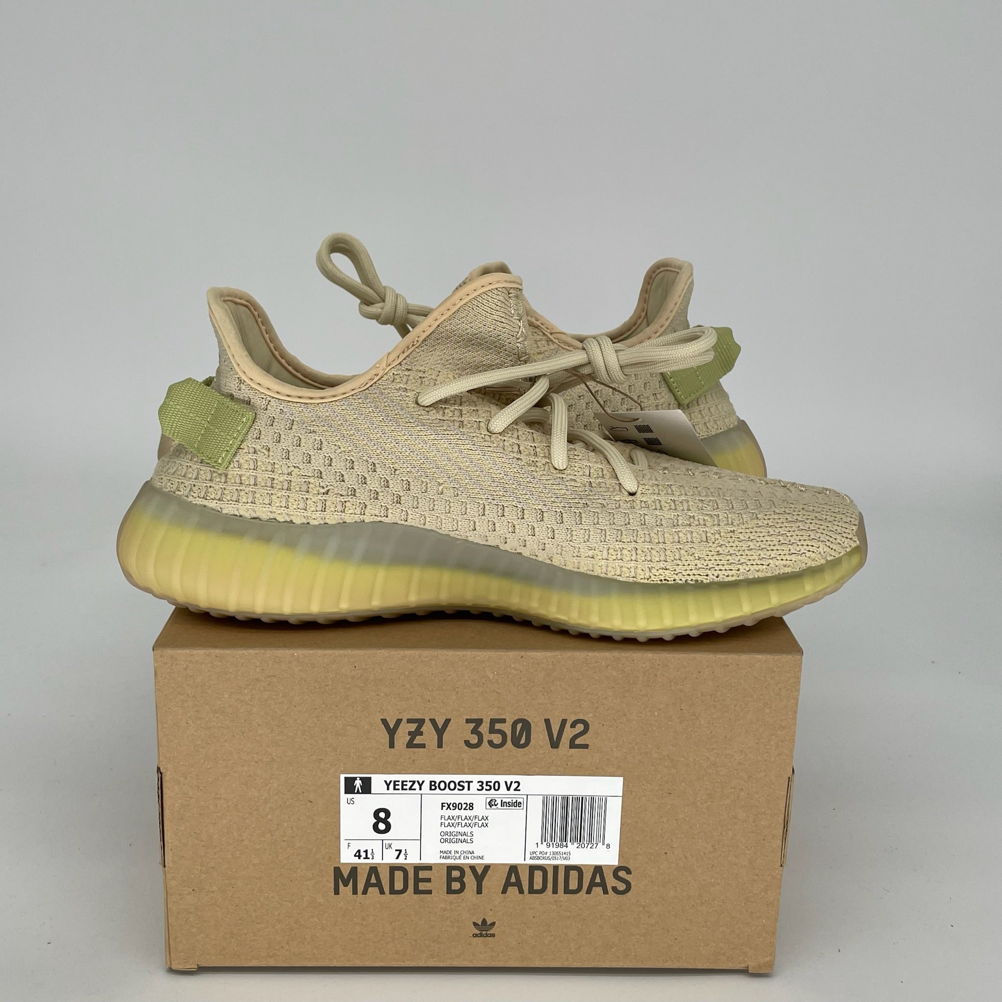 ADIDAS YEEZY 350 V2 FLAX SIZE 8 FX9028