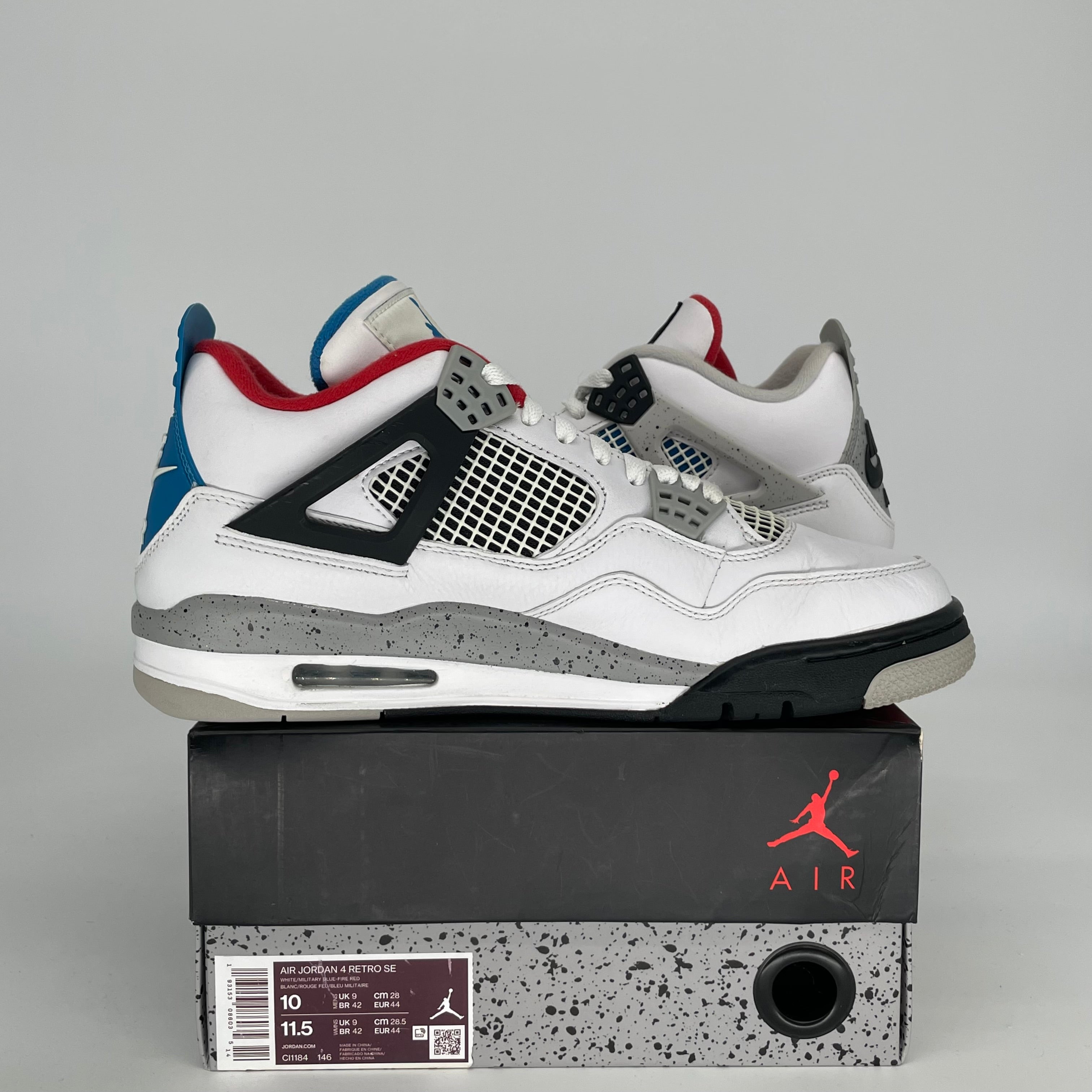 AIR JORDAN 4 WHAT THE SIZE 10 CI1184-146