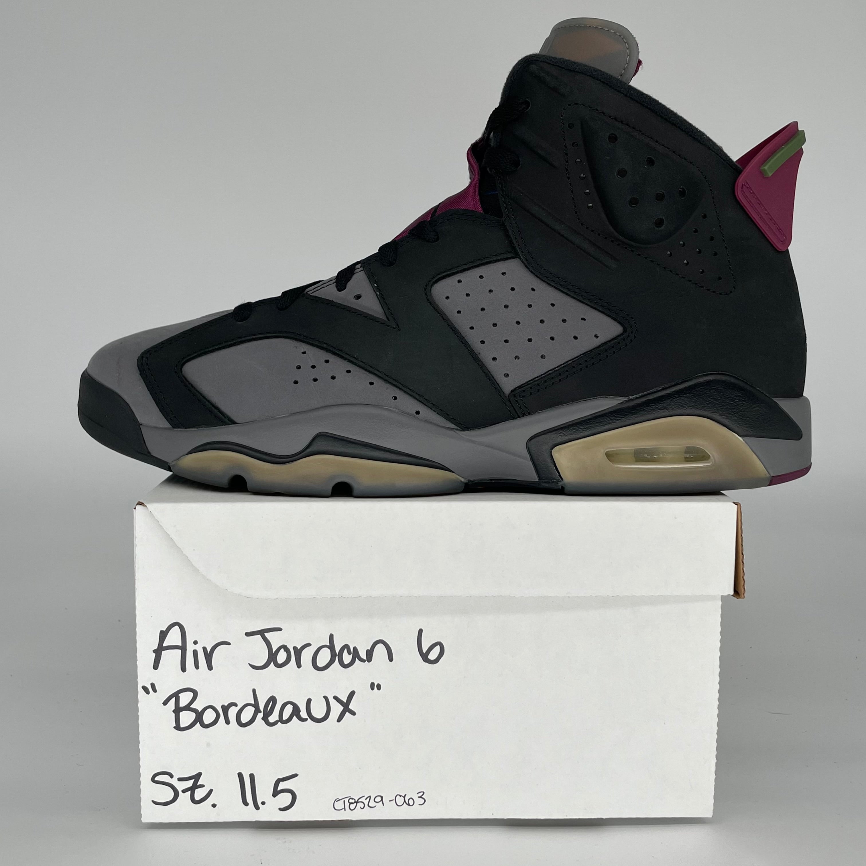 AIR JORDAN 6 BORDEAUX SIZE 11.5 CT8529-063