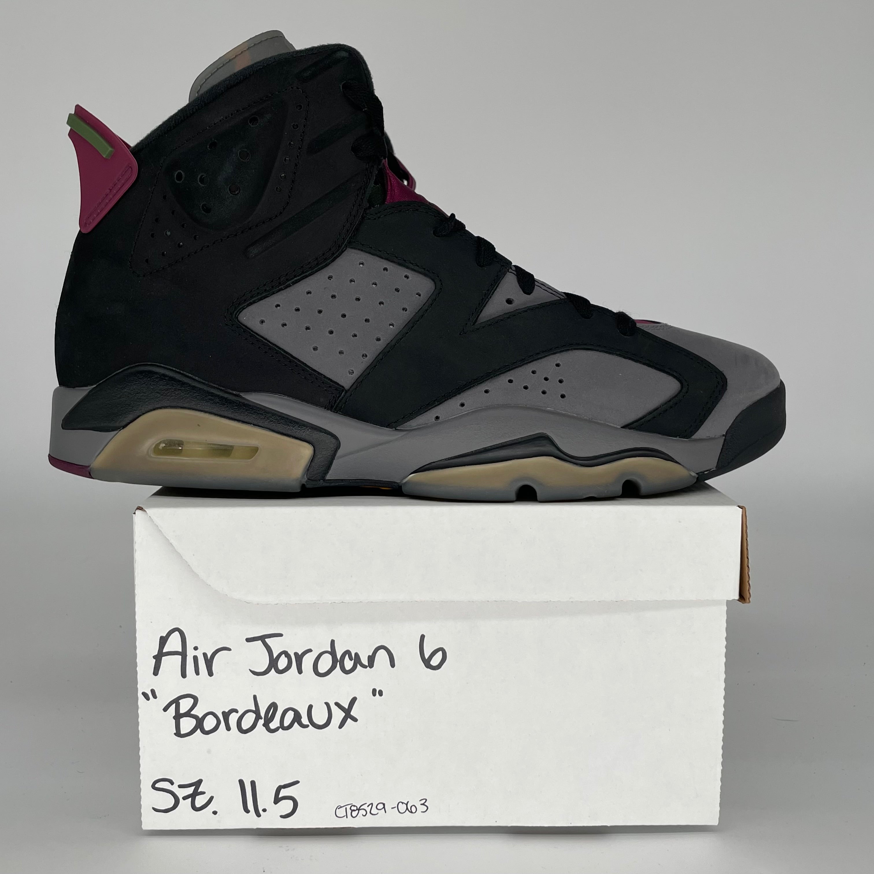 AIR JORDAN 6 BORDEAUX SIZE 11.5 CT8529-063