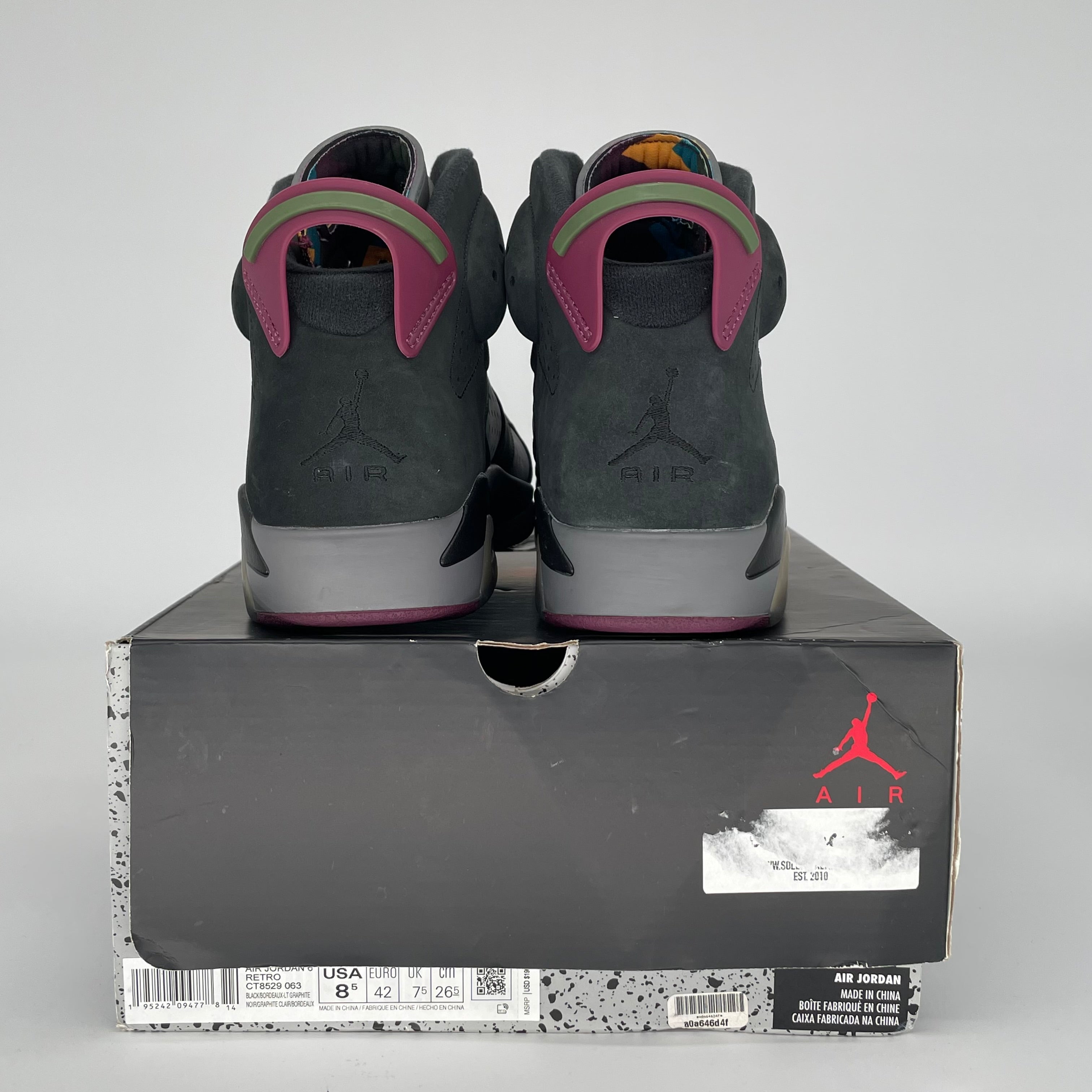 AIR JORDAN 6 BORDEAUX SIZE 8.5 CT8529-063