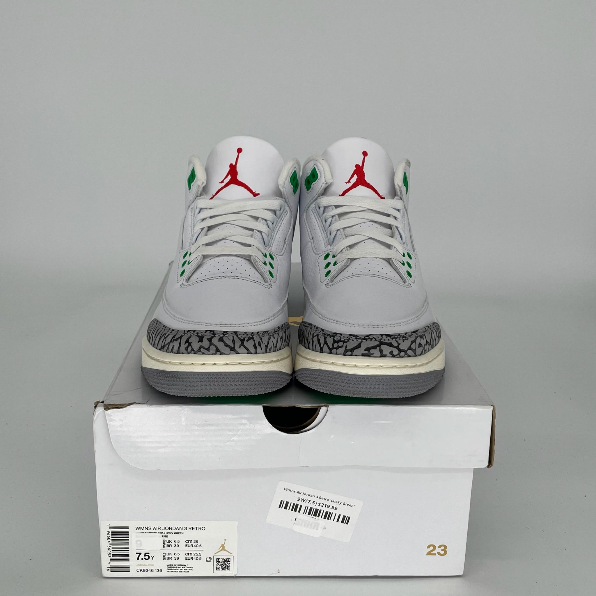 AIR JORDAN 3 LUCKY GREEN W SIZE 7.5/9W CK9246-136