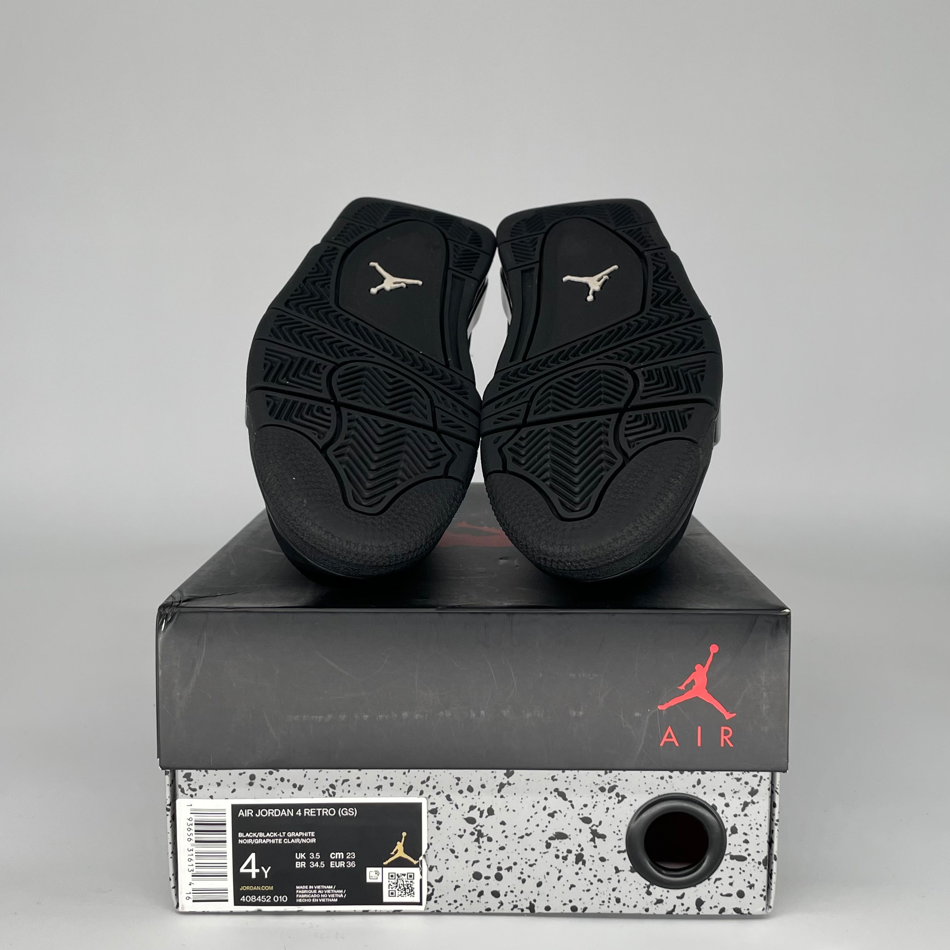 AIR JORDAN 4 BLACK CAT SIZE 4Y 408452-010