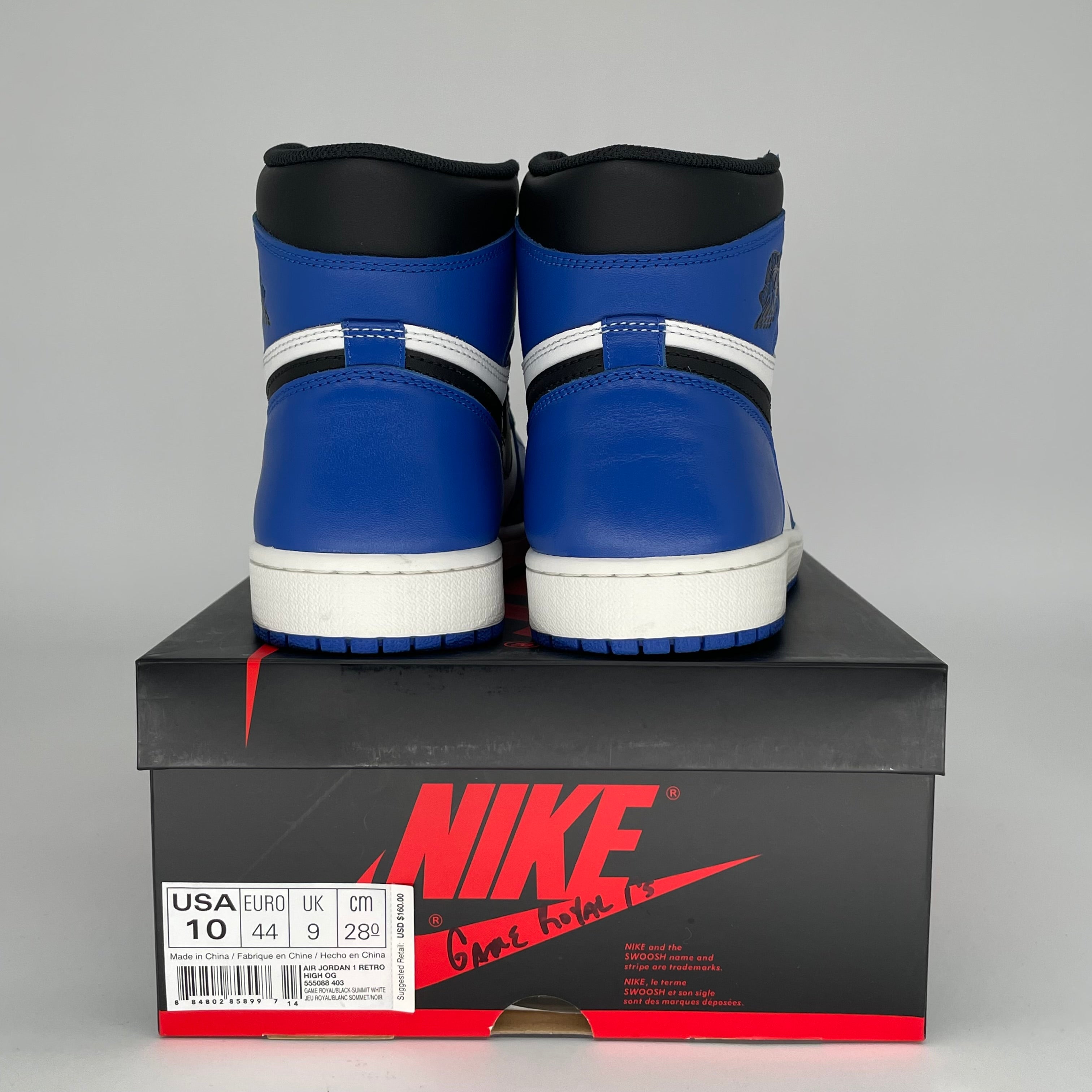 AIR JORDAN 1 GAME ROYAL SIZE 10 555088-403