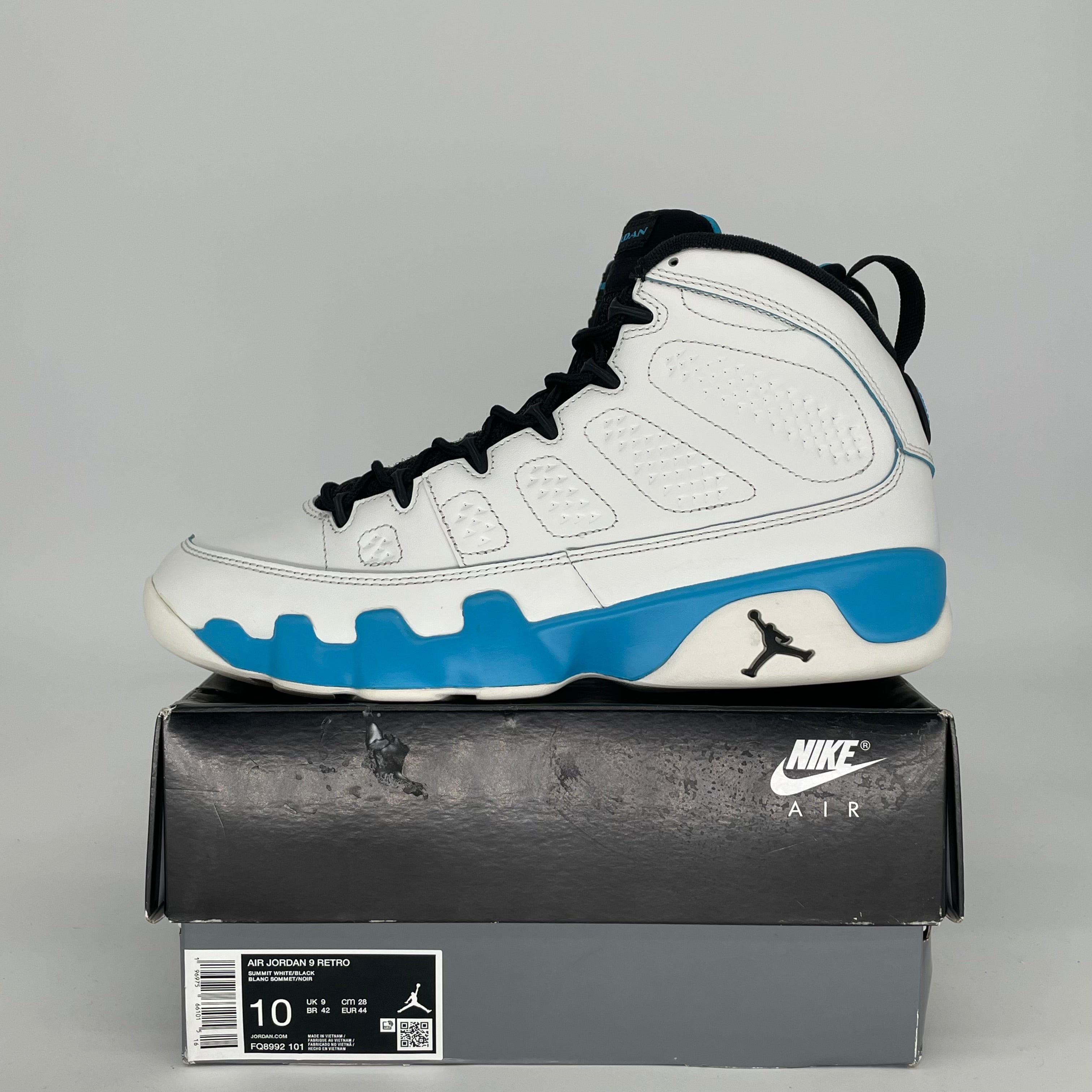 AIR JORDAN 9 POWDER BLUE SIZE 10 FQ8992-101