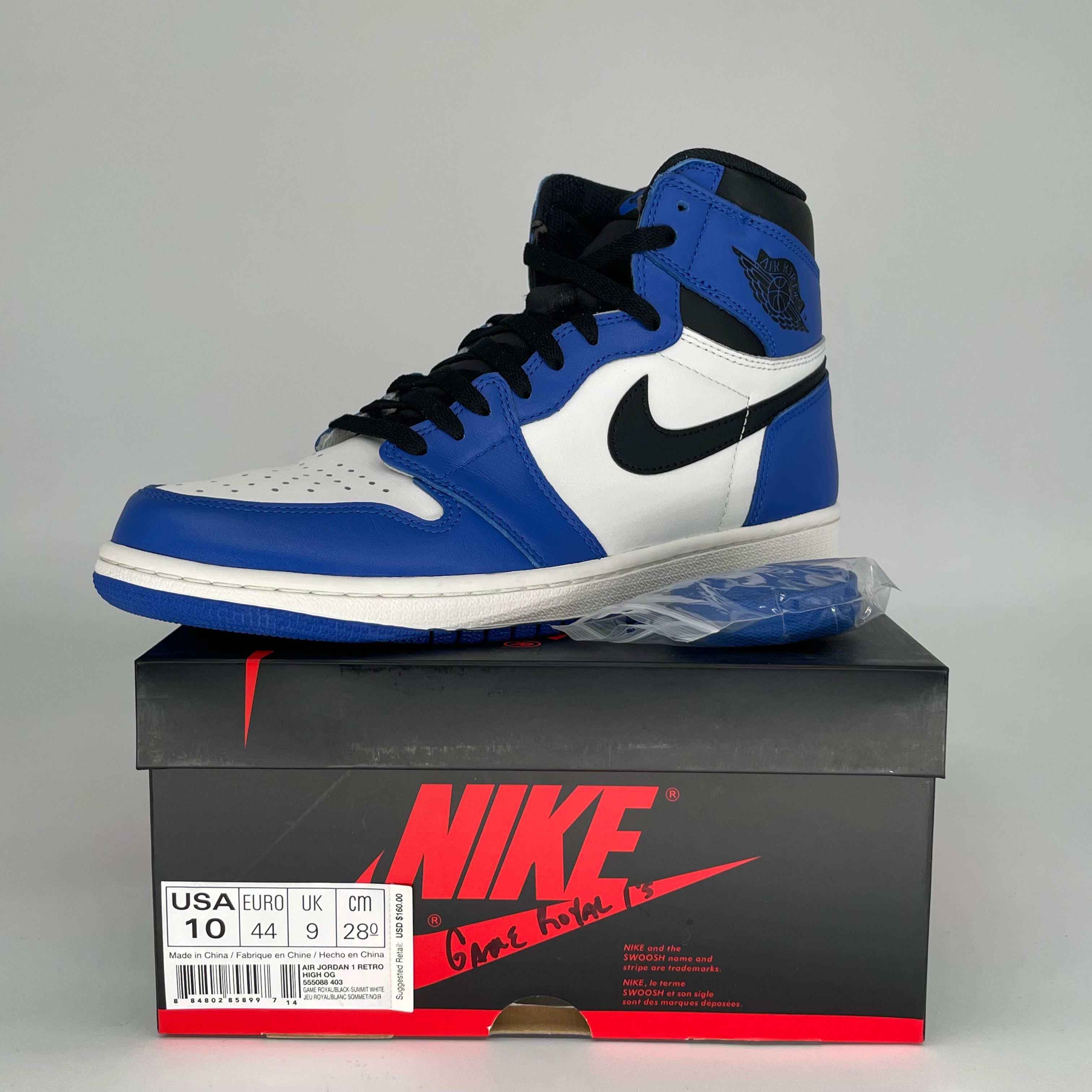 AIR JORDAN 1 GAME ROYAL SIZE 10 555088-403