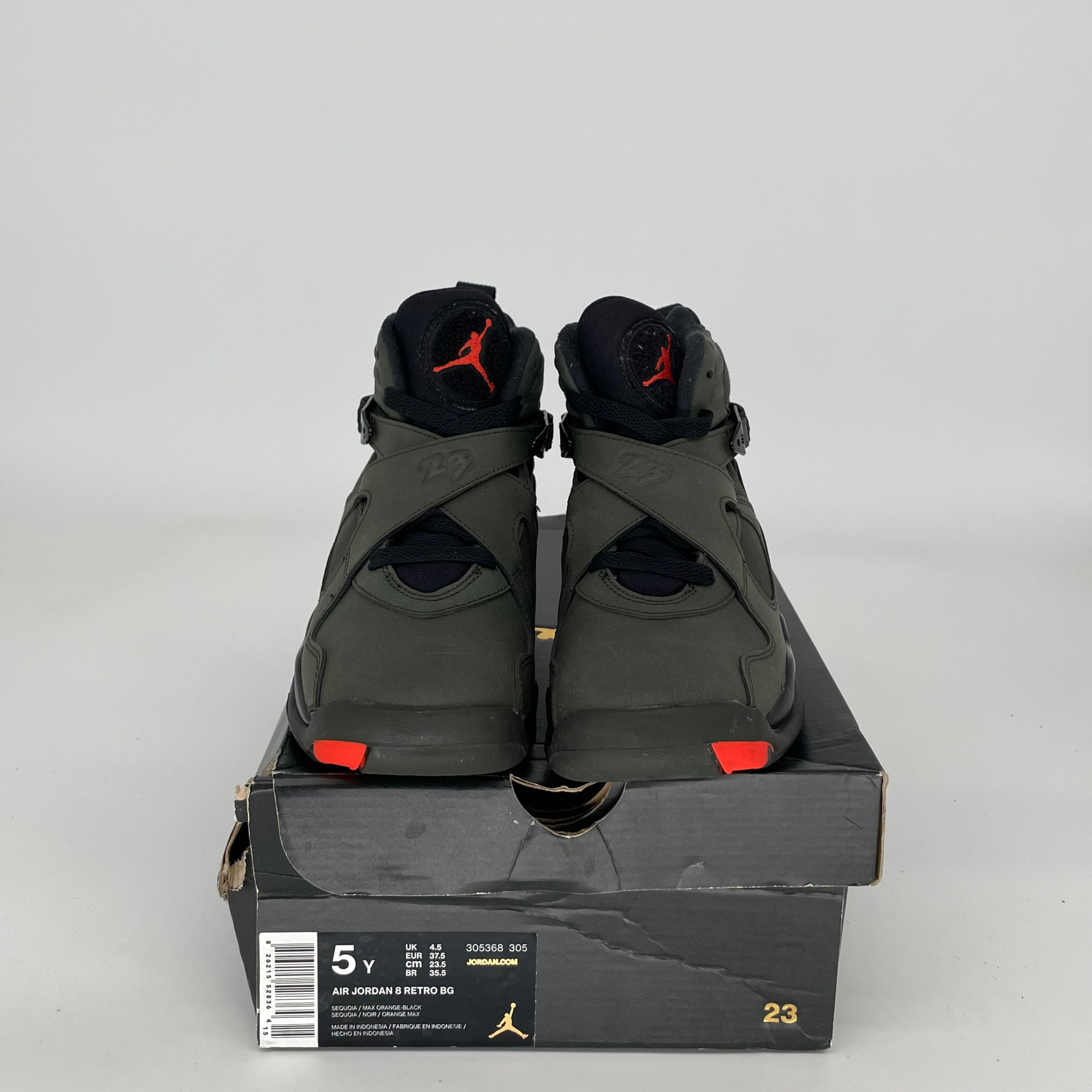 AIR JORDAN 8 SEQUOIA SIZE 5Y 305368-305