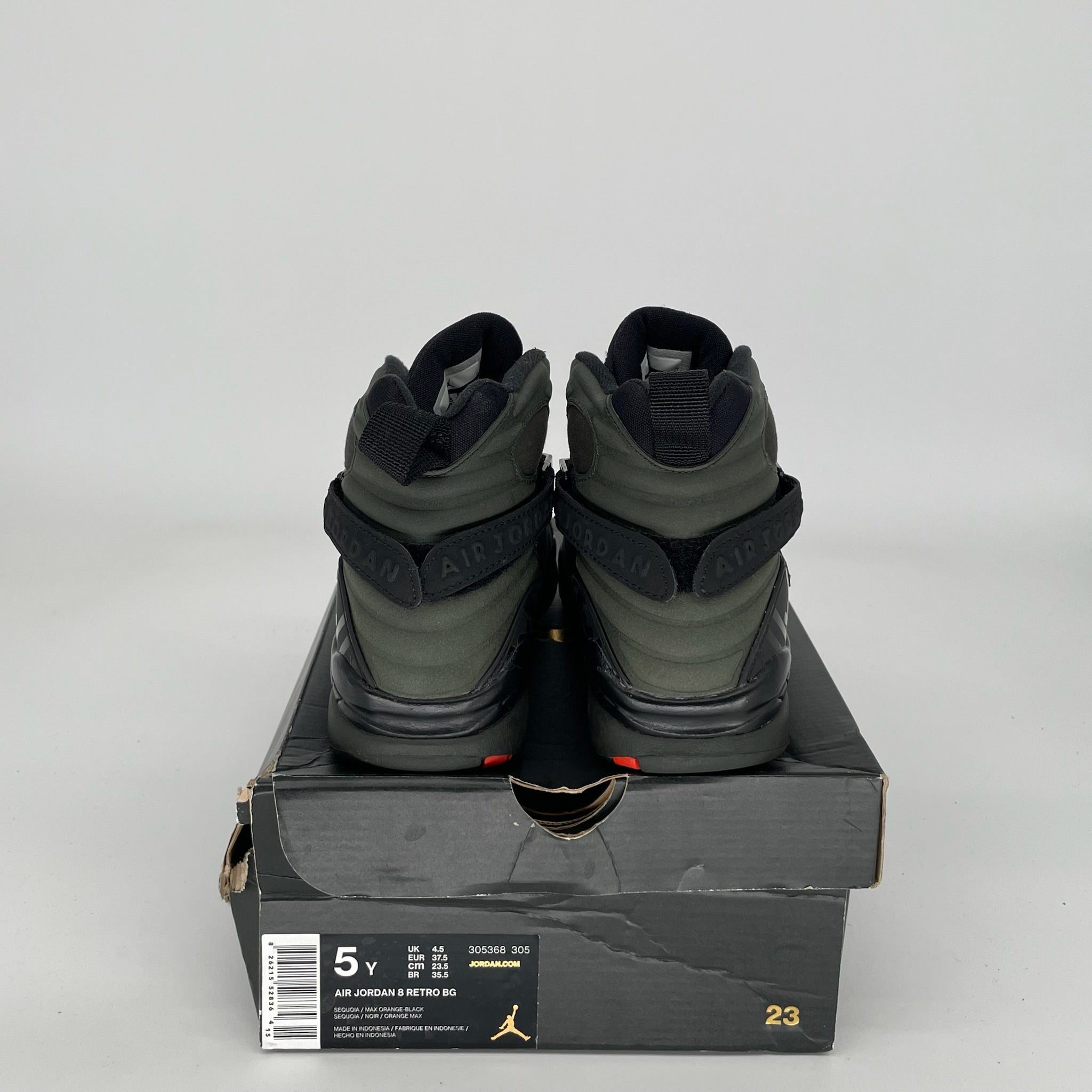 AIR JORDAN 8 SEQUOIA SIZE 5Y 305368-305