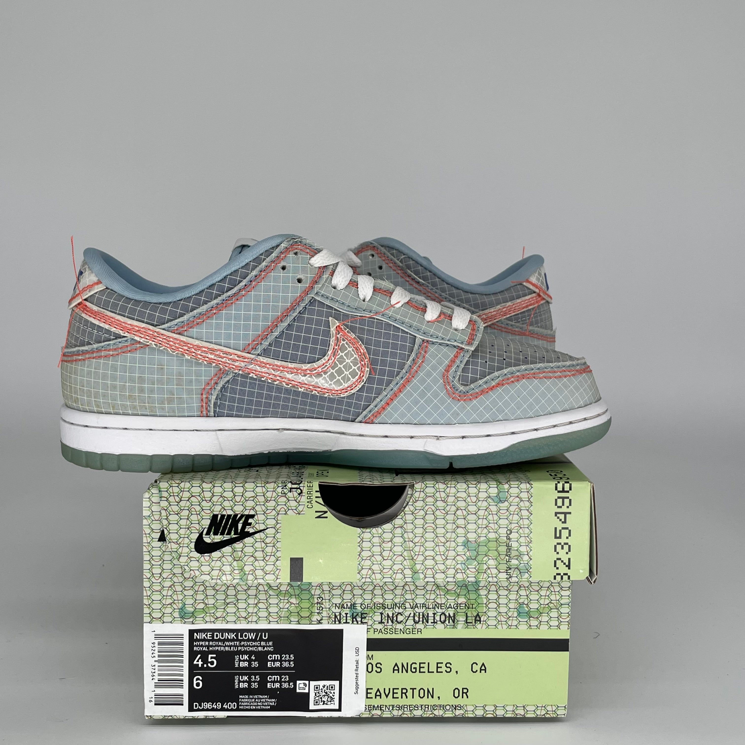 NIKE DUNK LOW UNION ARGON SIZE 4.5 DJ9649-400