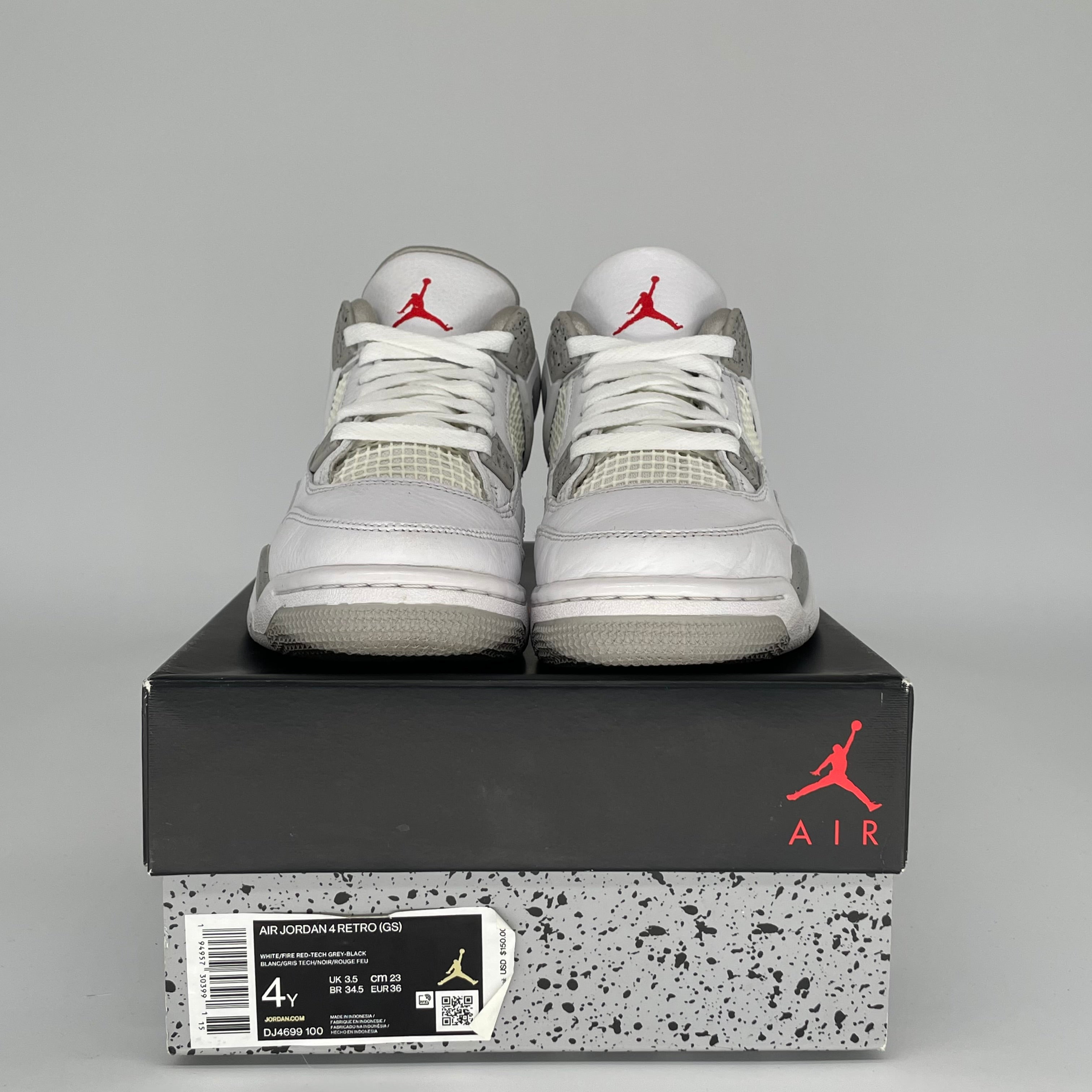 AIR JORDAN 4 WHITE OREO SIZE 4Y DJ4699-100