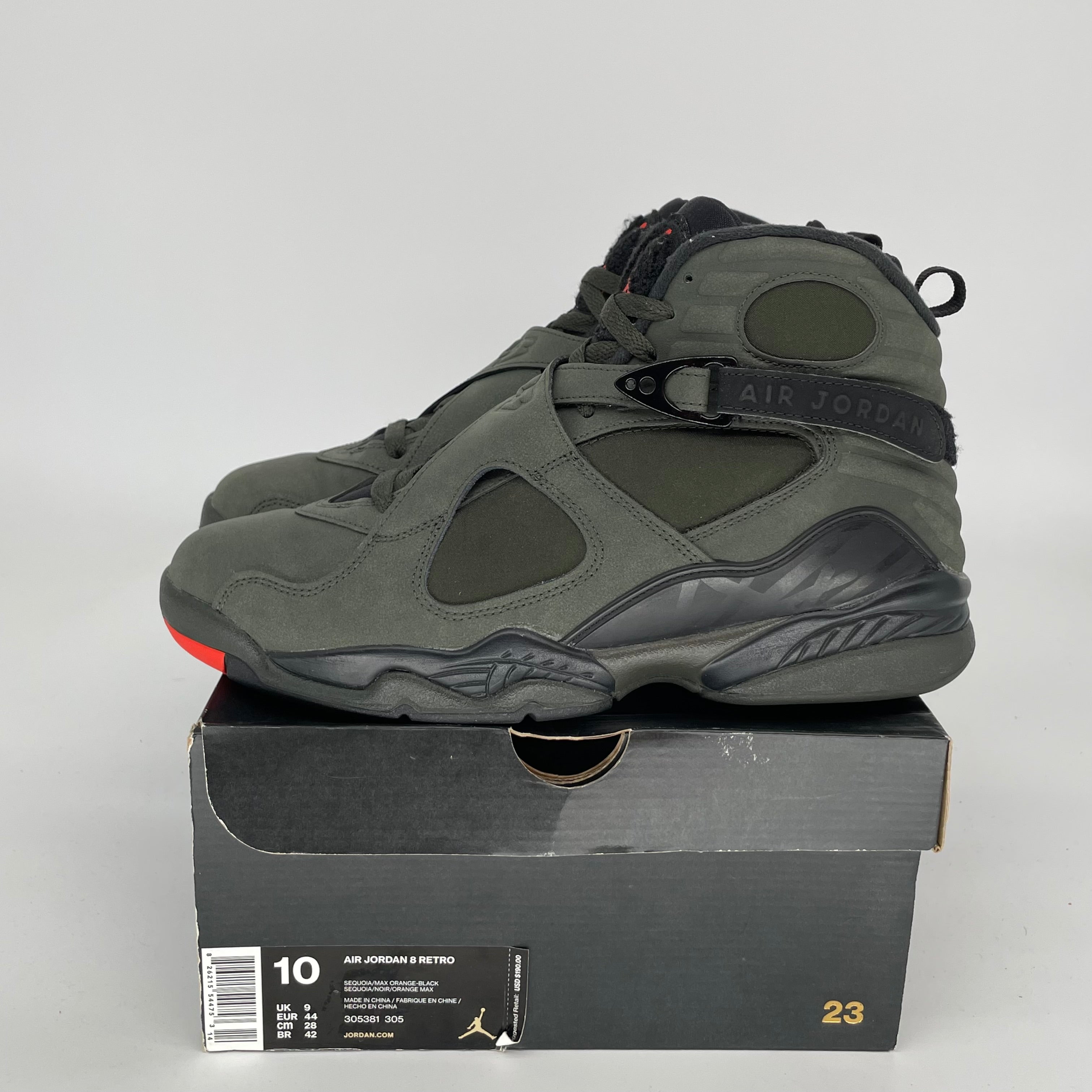 AIR JORDAN 8 SEQUOIA SIZE 10 305381-305