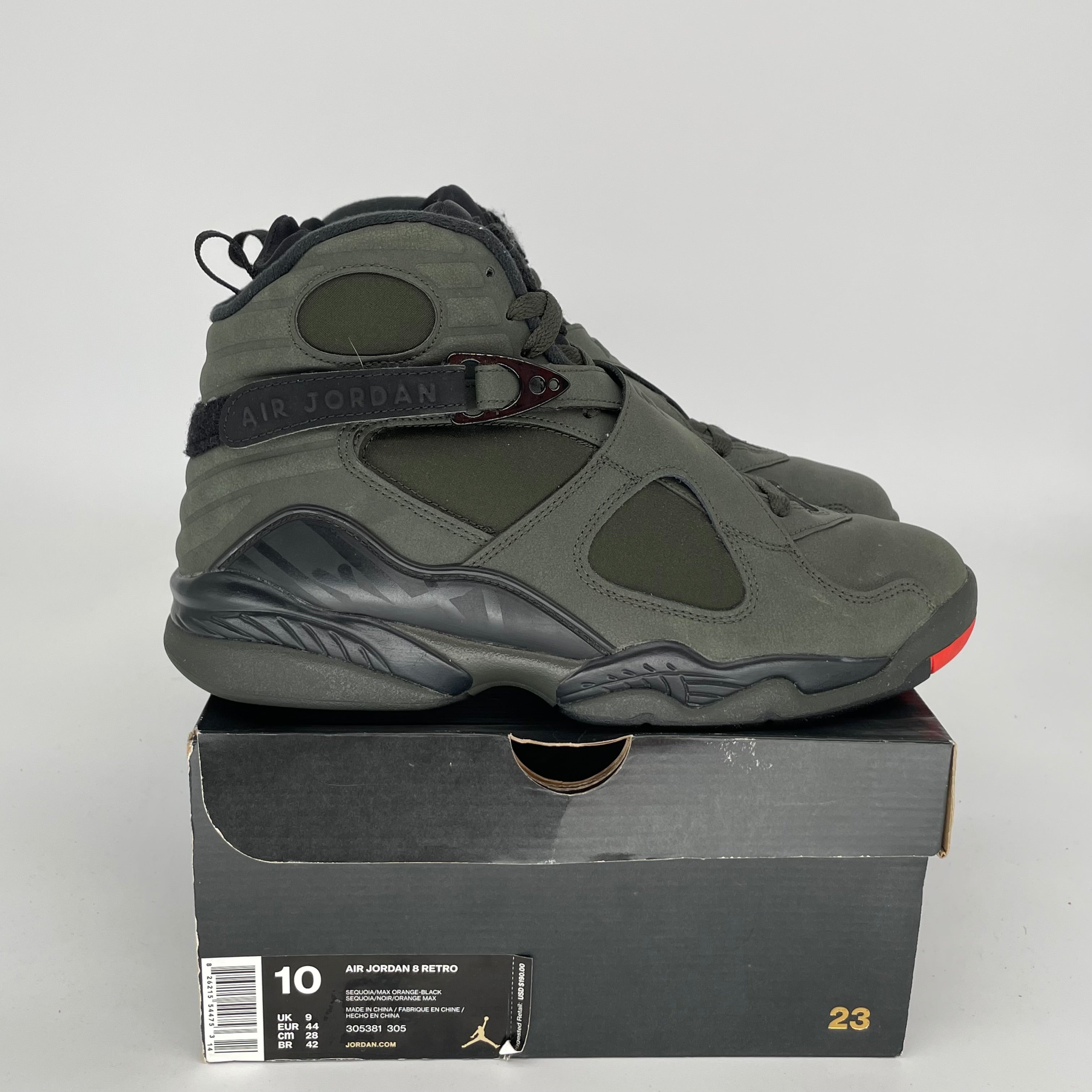 AIR JORDAN 8 SEQUOIA SIZE 10 305381-305