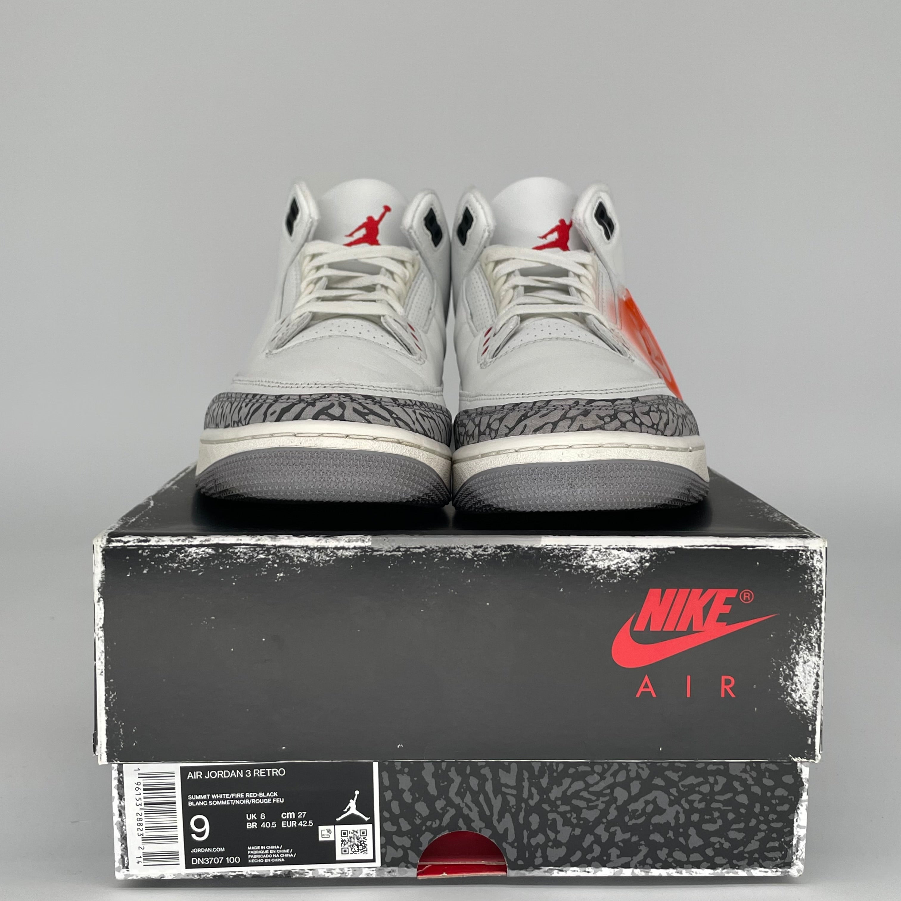 AIR JORDAN 3 WHITE CEMENT REIMAGINED SIZE 9 DN3707-100