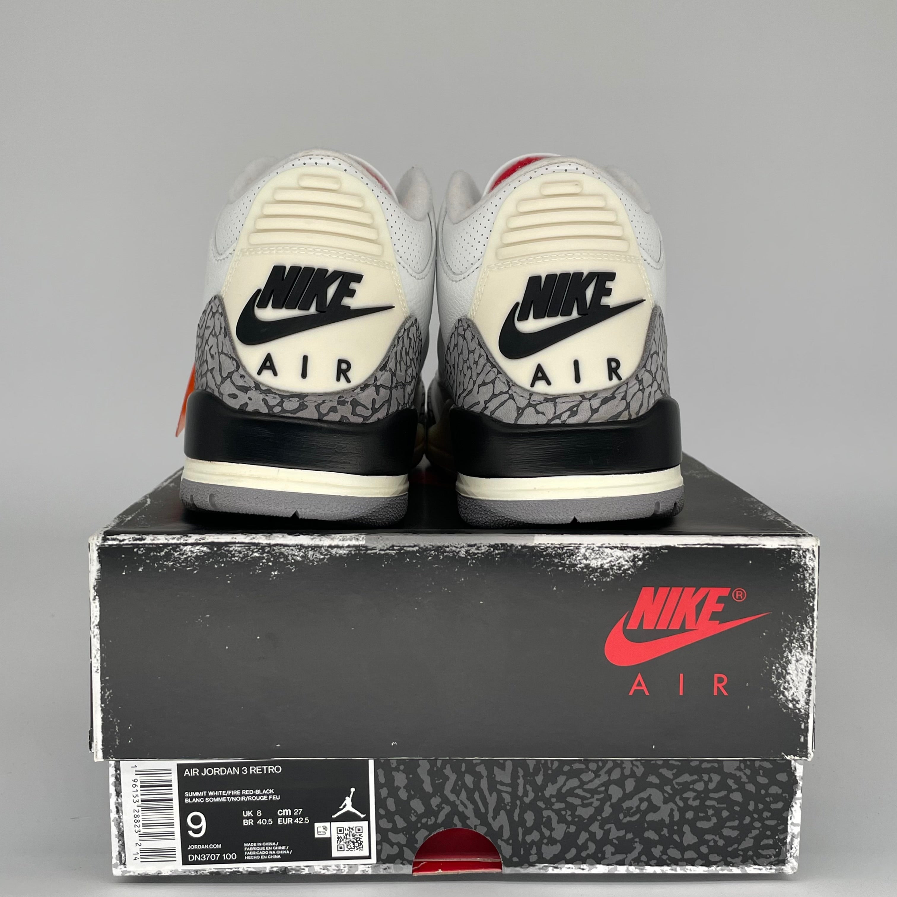 AIR JORDAN 3 WHITE CEMENT REIMAGINED SIZE 9 DN3707-100