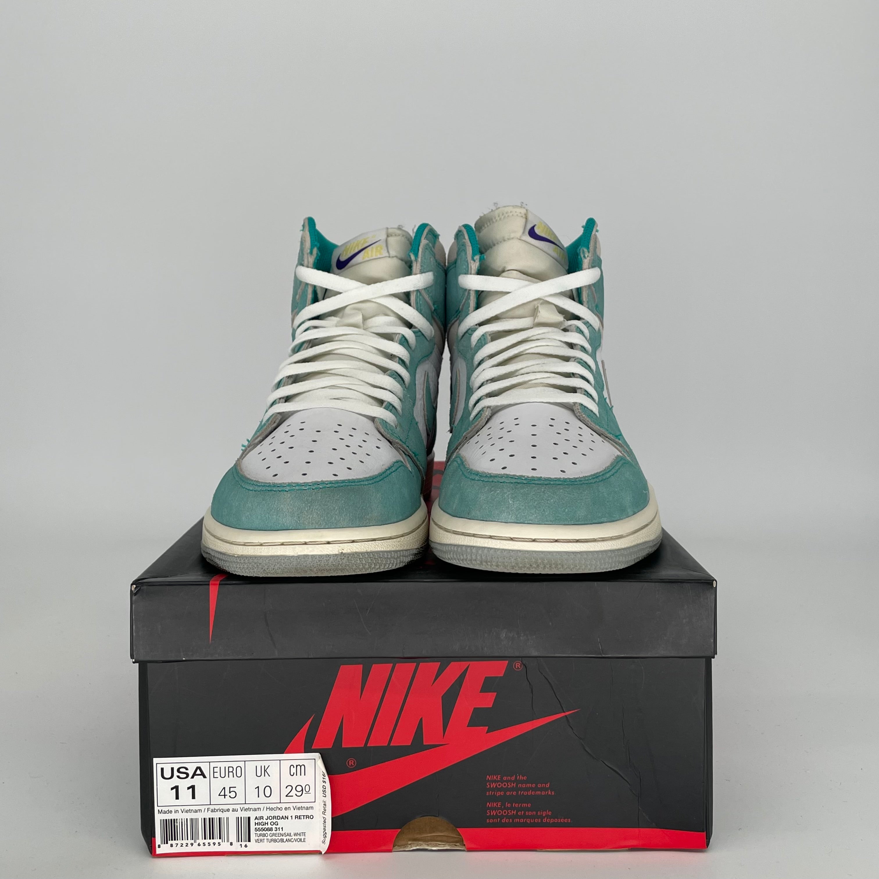 AIR JORDAN 1 TURBO GREEN SIZE 11 555088-311