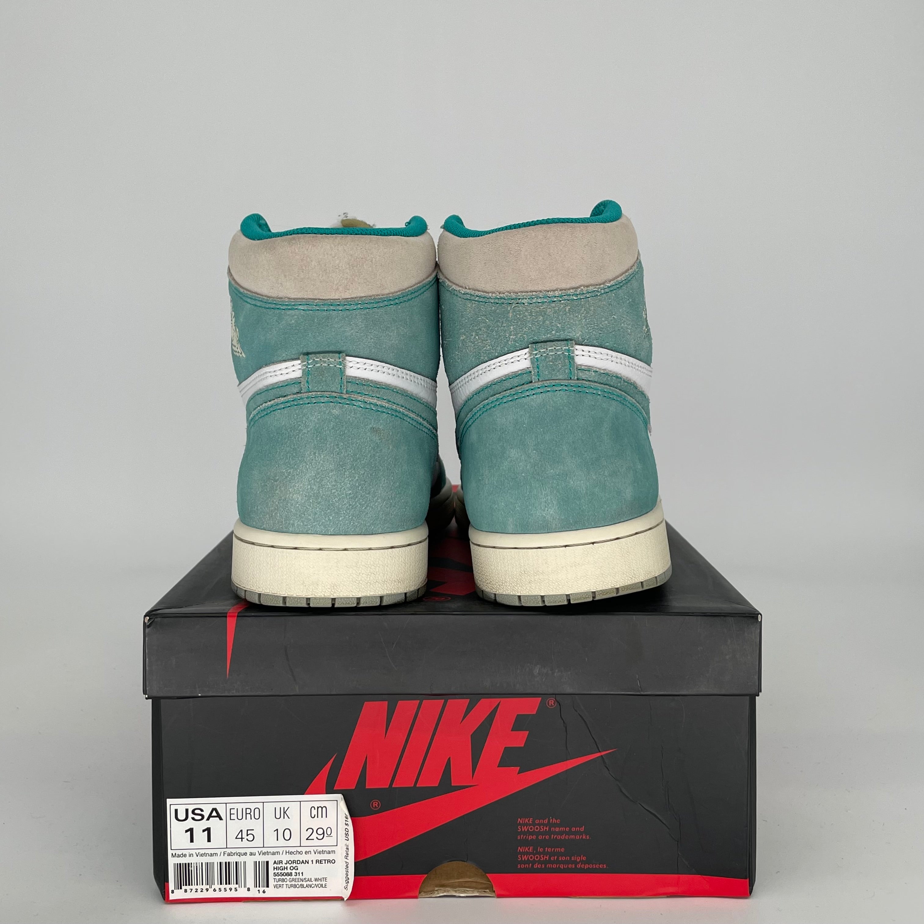 AIR JORDAN 1 TURBO GREEN SIZE 11 555088-311