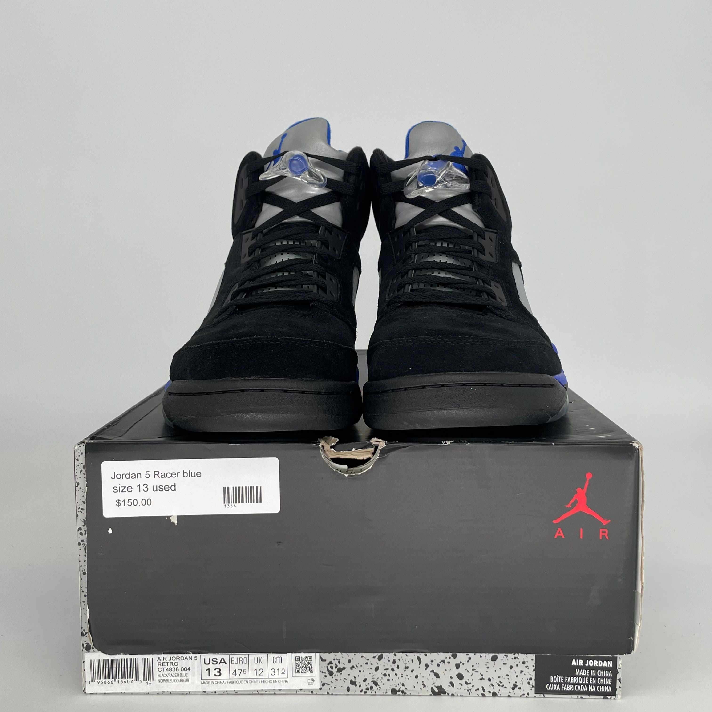 AIR JORDAN 5 RACER BLUE SIZE 13 CT4838-004