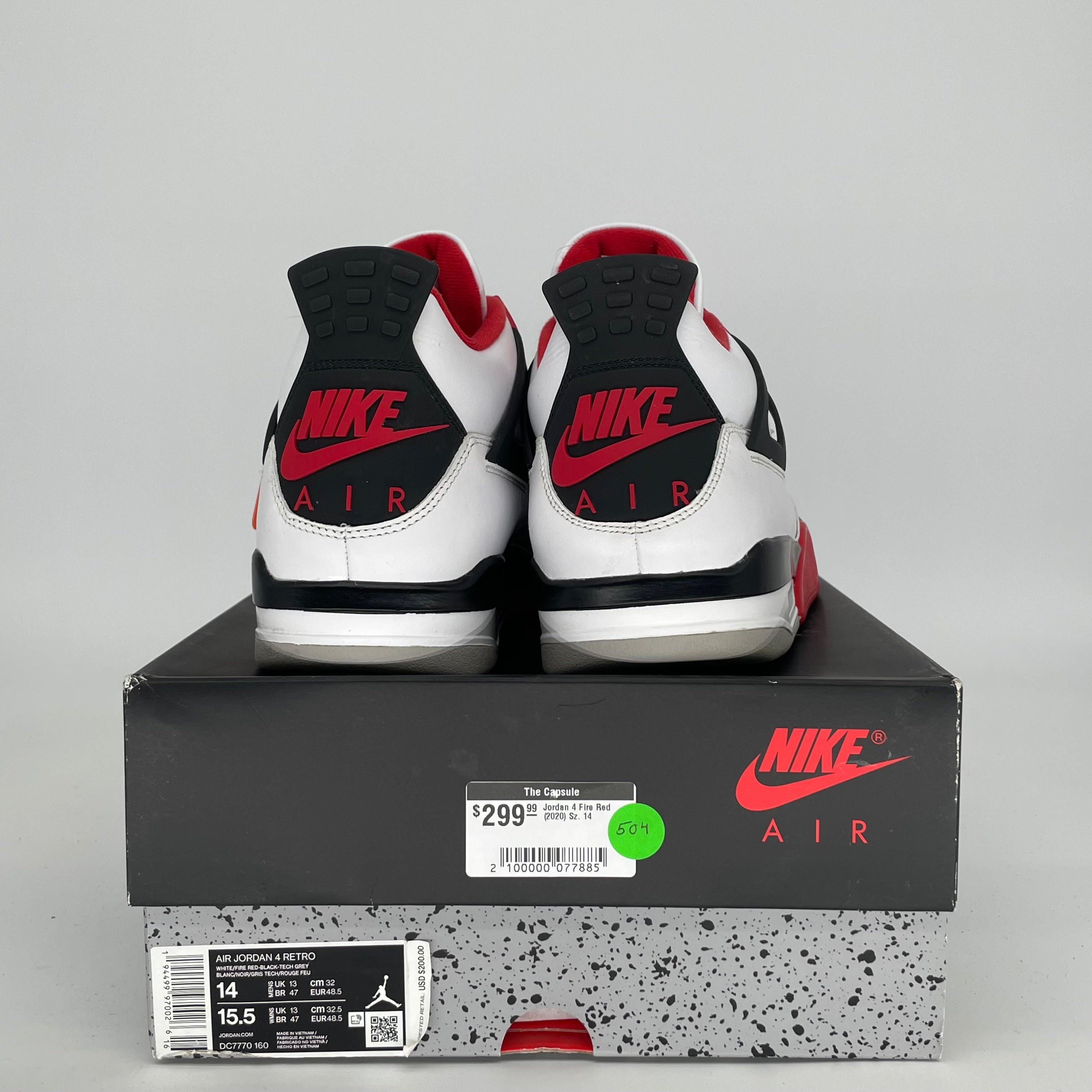 AIR JORDAN 4 FIRE RED SIZE 14 DC7770-160