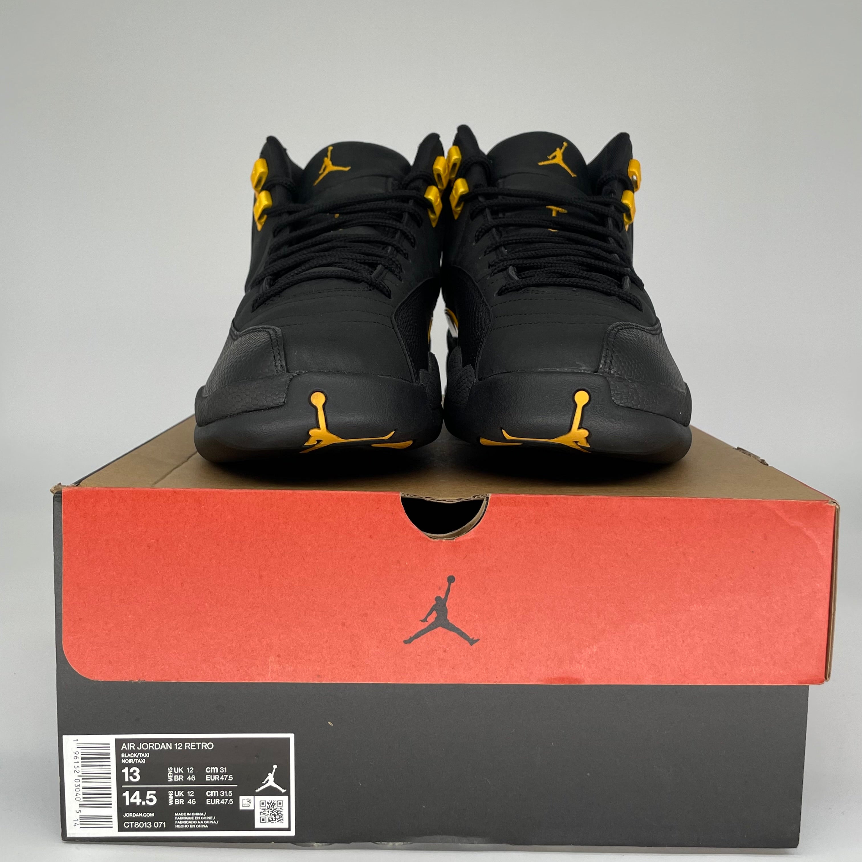 AIR JORDAN 12 BLACK TAXI SIZE 13 CT8013-071