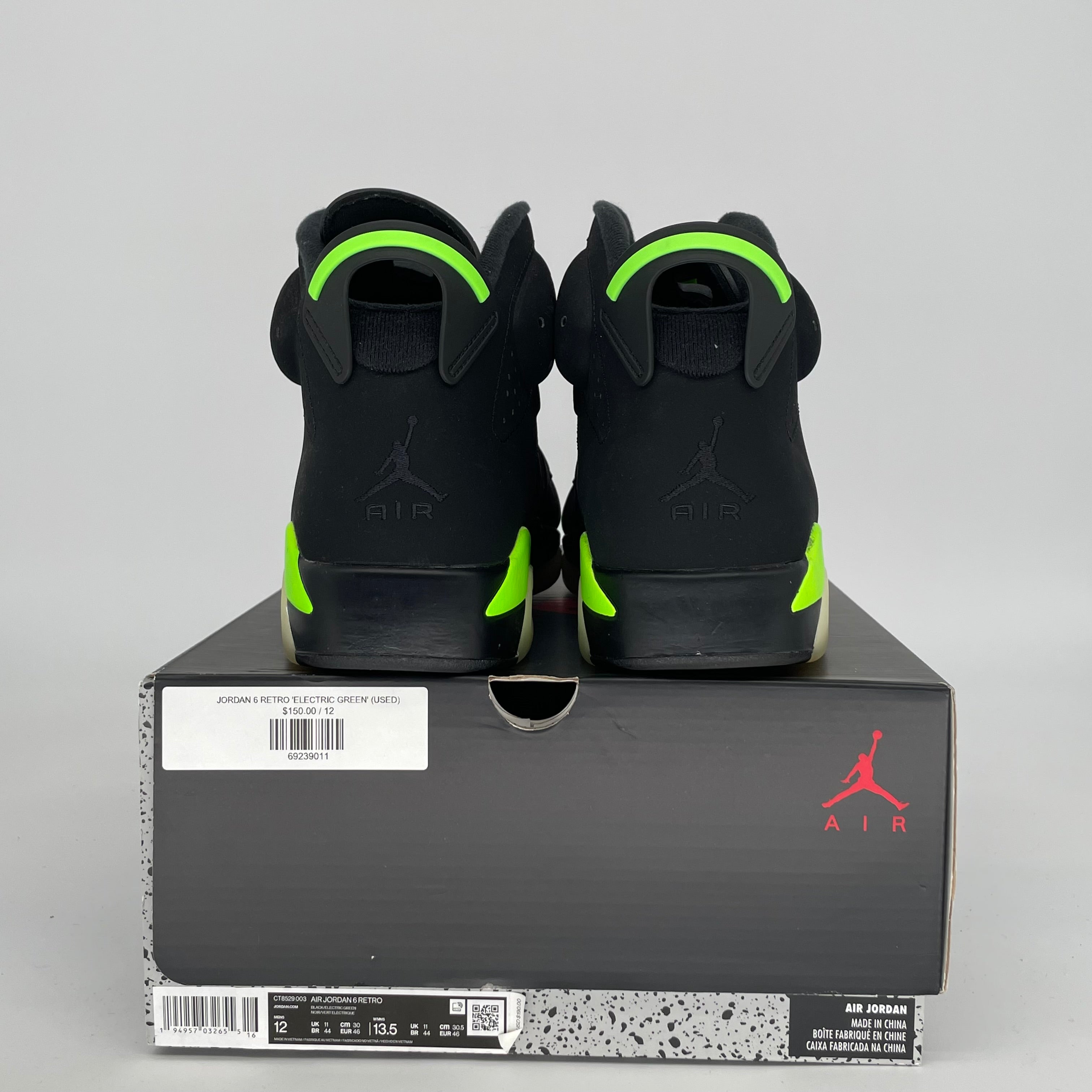 AIR JORDAN 6 ELECTRIC GREEN SIZE 12 CT8529-003