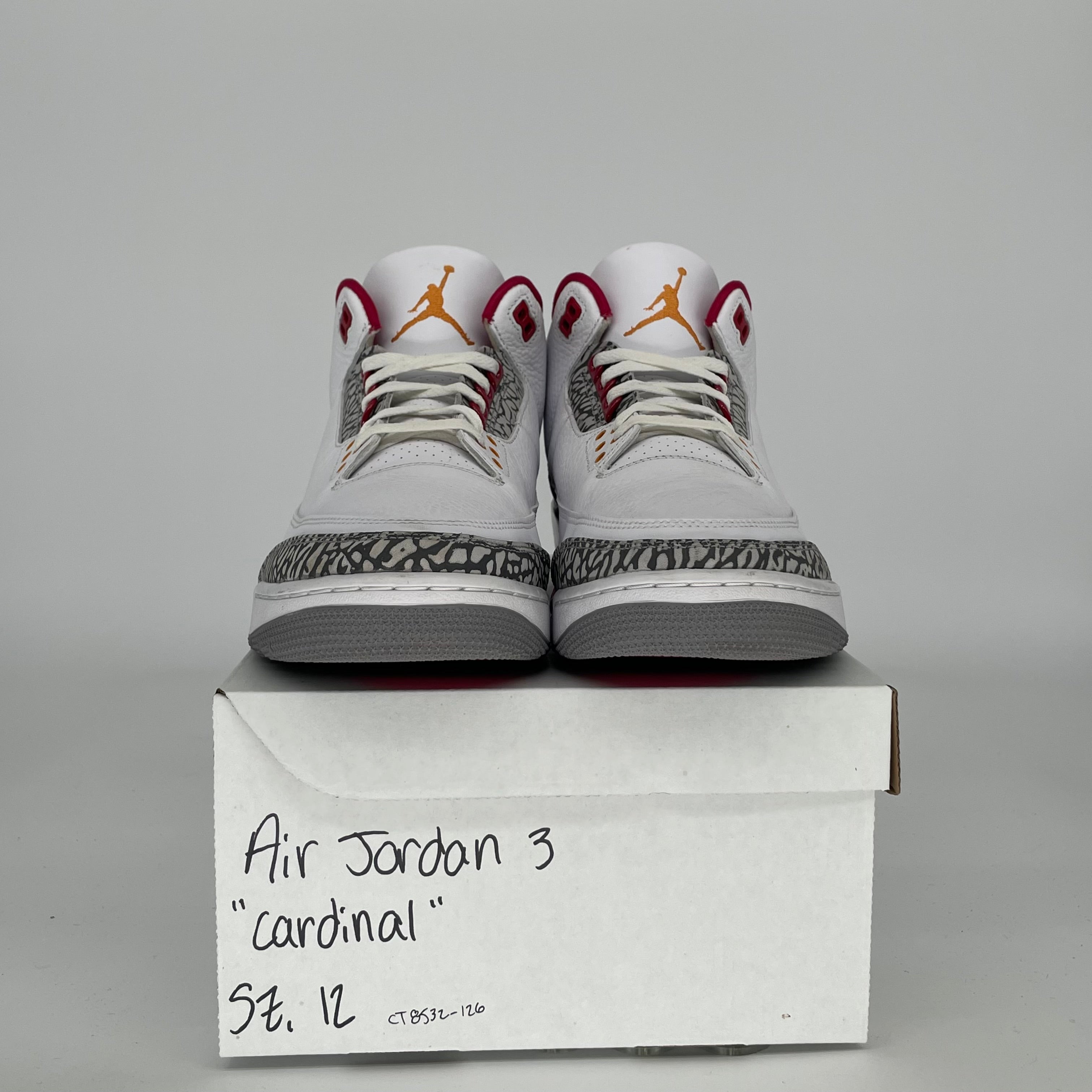 AIR JORDAN 3 CARDINAL SIZE 12 CT8532-126