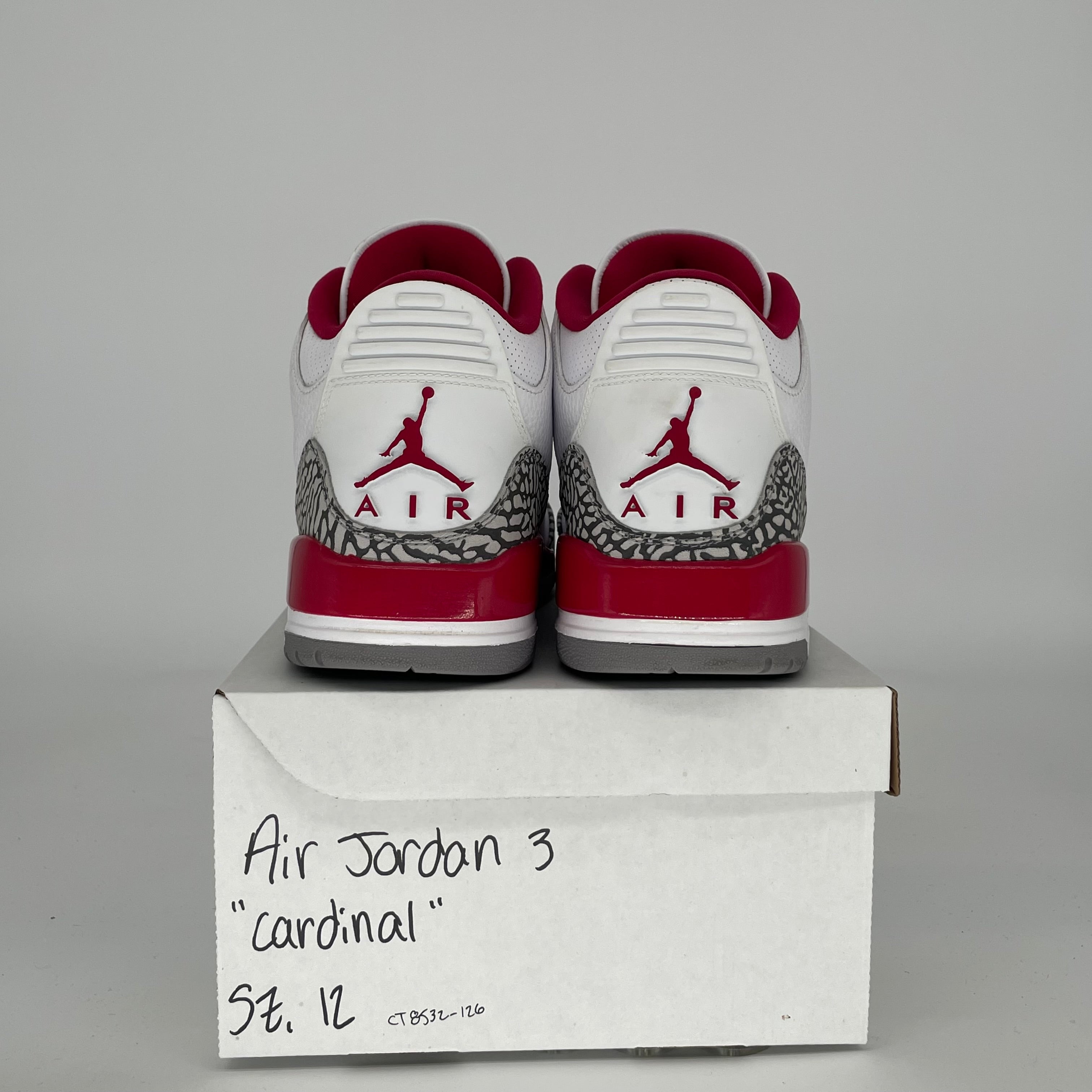 AIR JORDAN 3 CARDINAL SIZE 12 CT8532-126