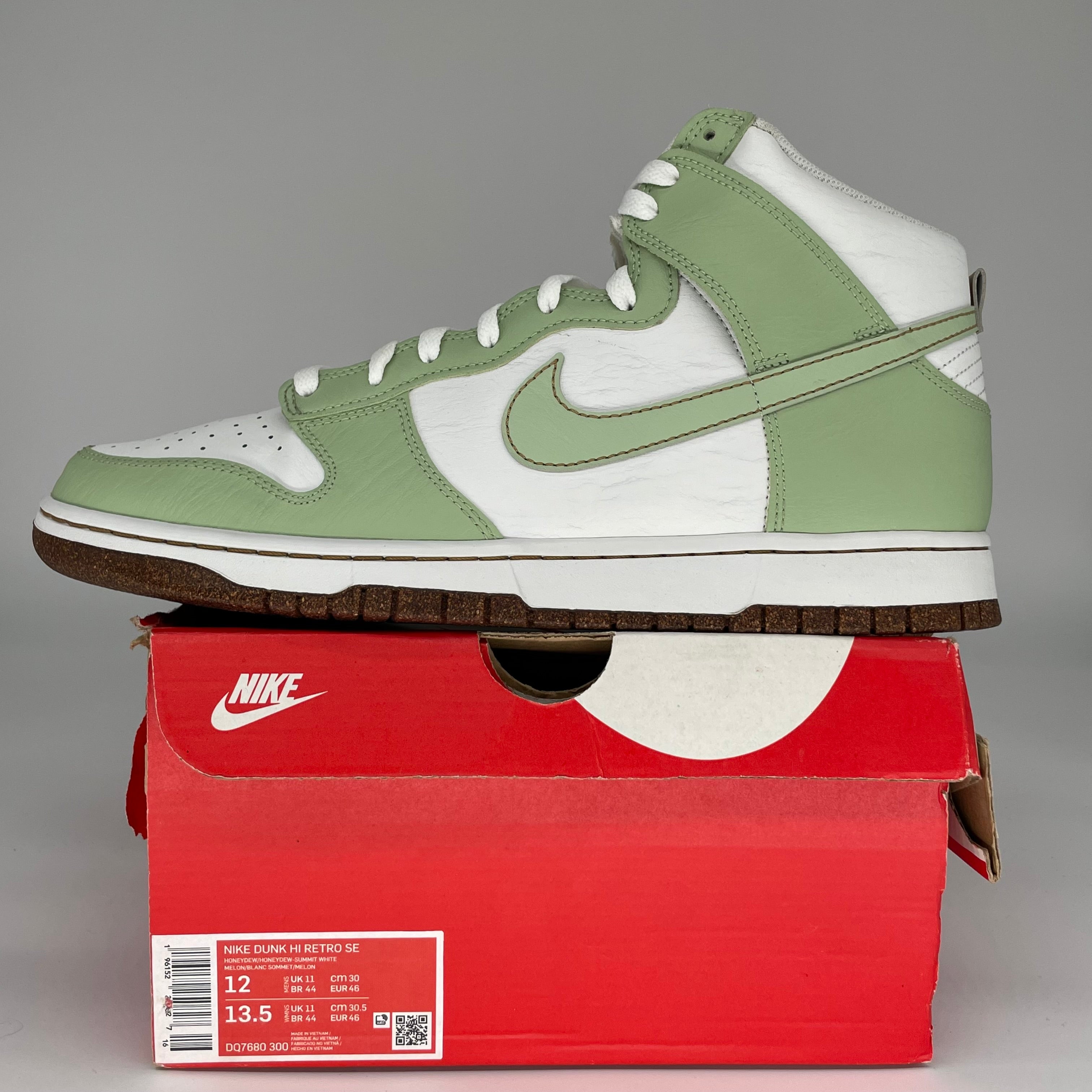 NIKE DUNK HIGH HONEYDEW SIZE 12 DQ7680-300