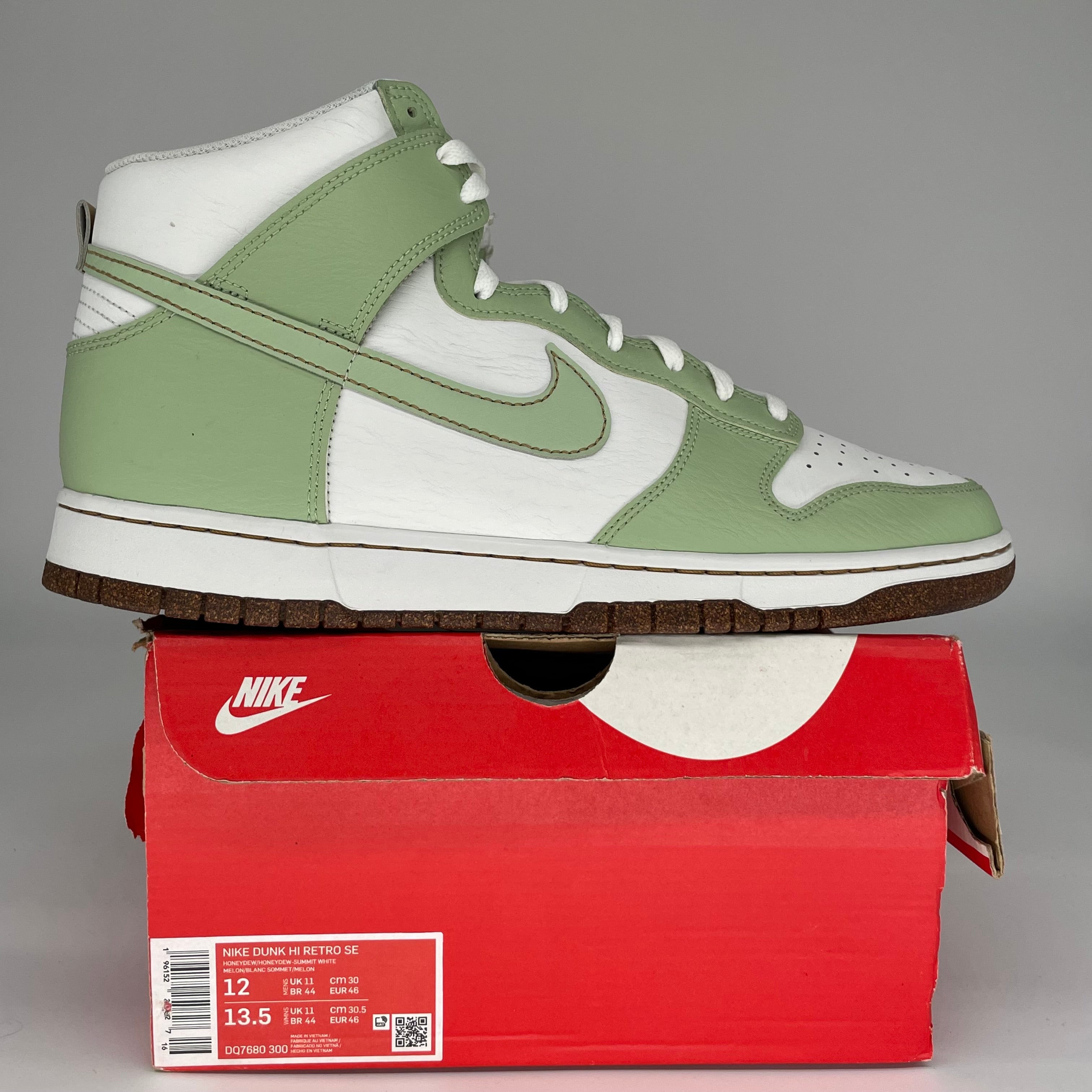 NIKE DUNK HIGH HONEYDEW SIZE 12 DQ7680-300