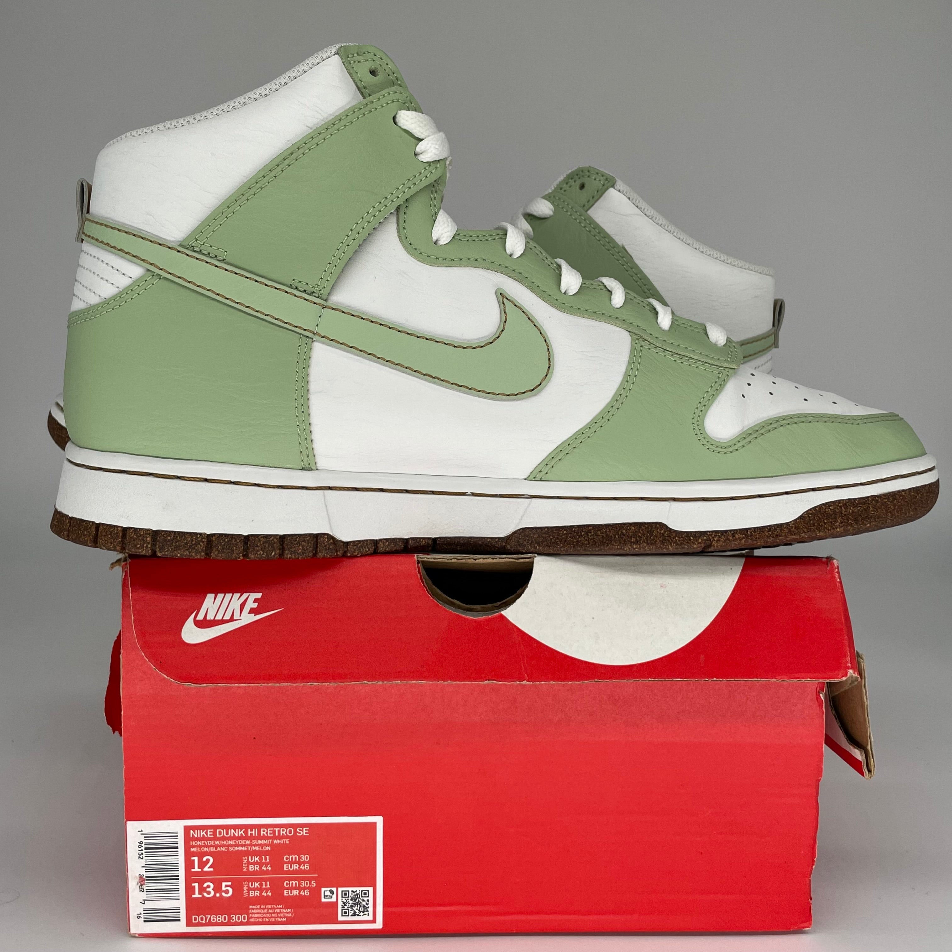 NIKE DUNK HIGH HONEYDEW SIZE 12 DQ7680-300