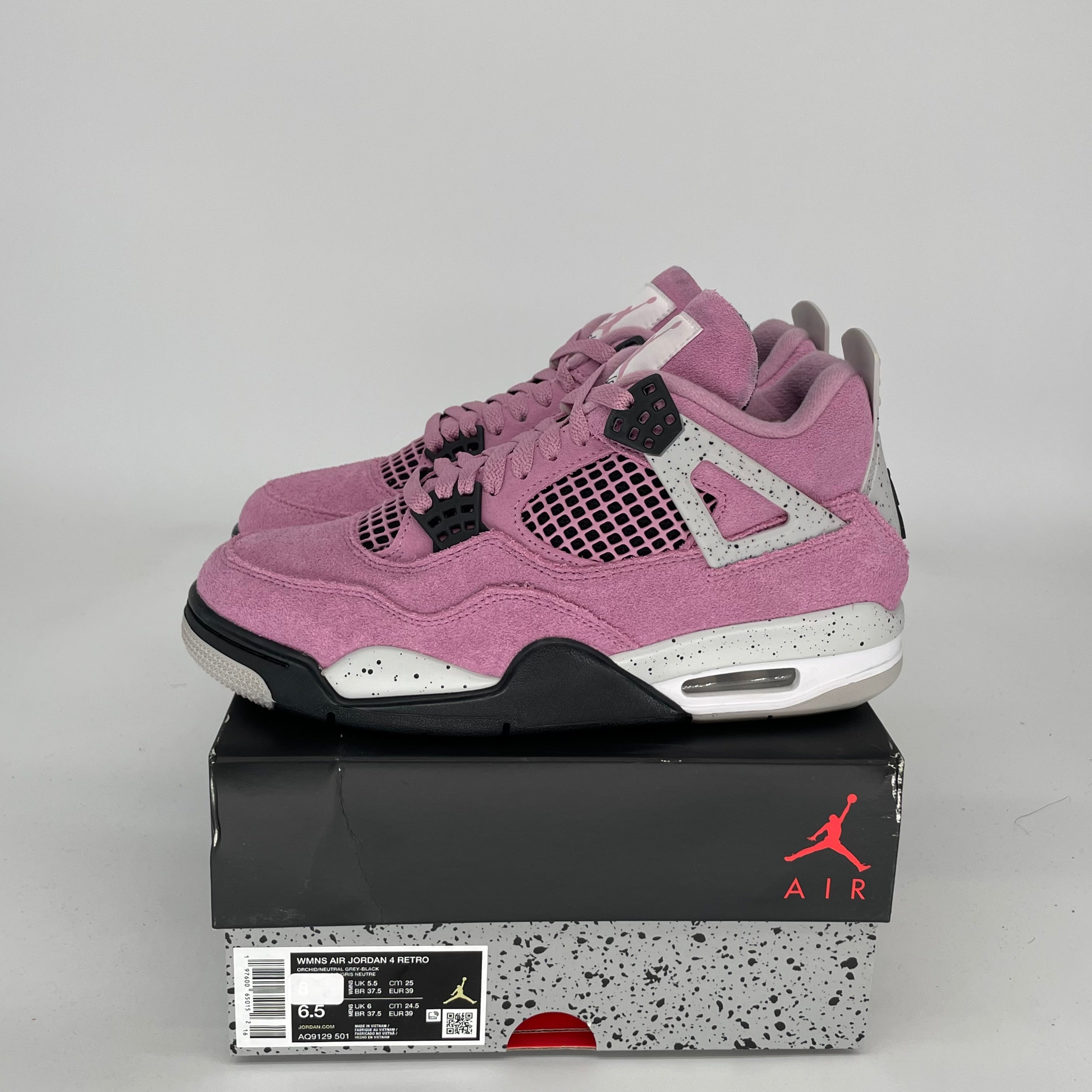 AIR JORDAN 4 ORCHID W SIZE 6.5/8W AQ9129-501