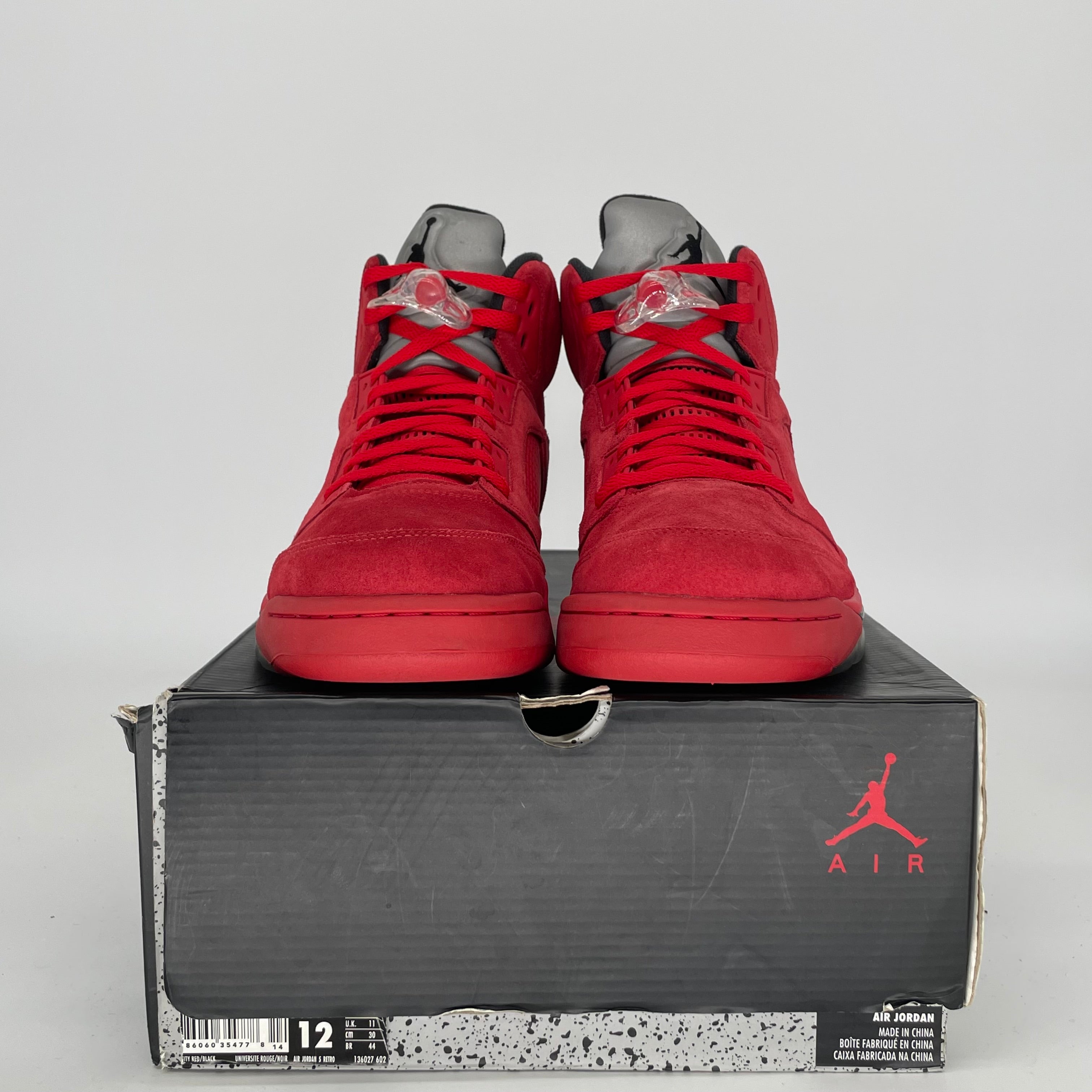 AIR JORDAN 5 RED SUEDE SIZE 12 136027-602