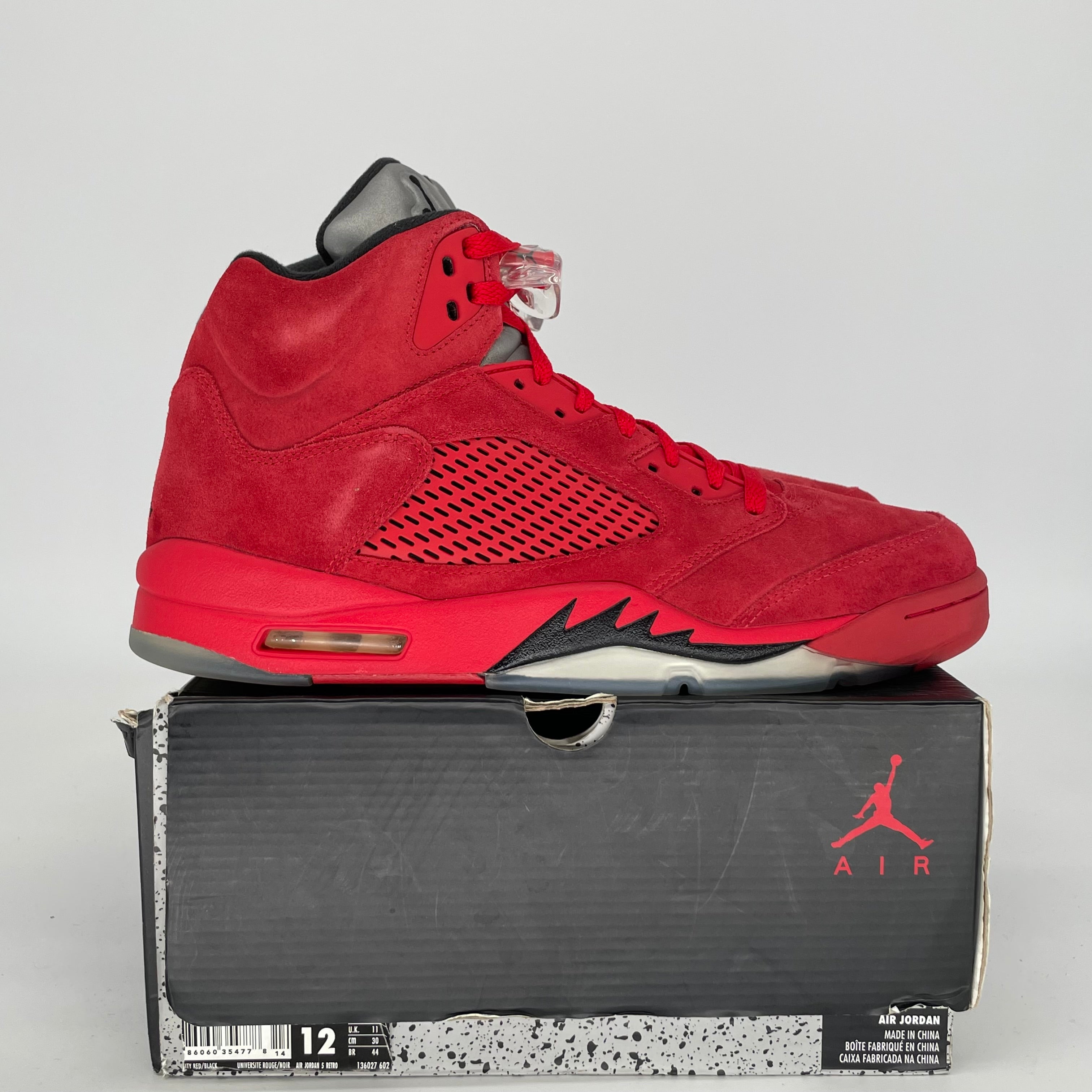 AIR JORDAN 5 RED SUEDE SIZE 12 136027-602