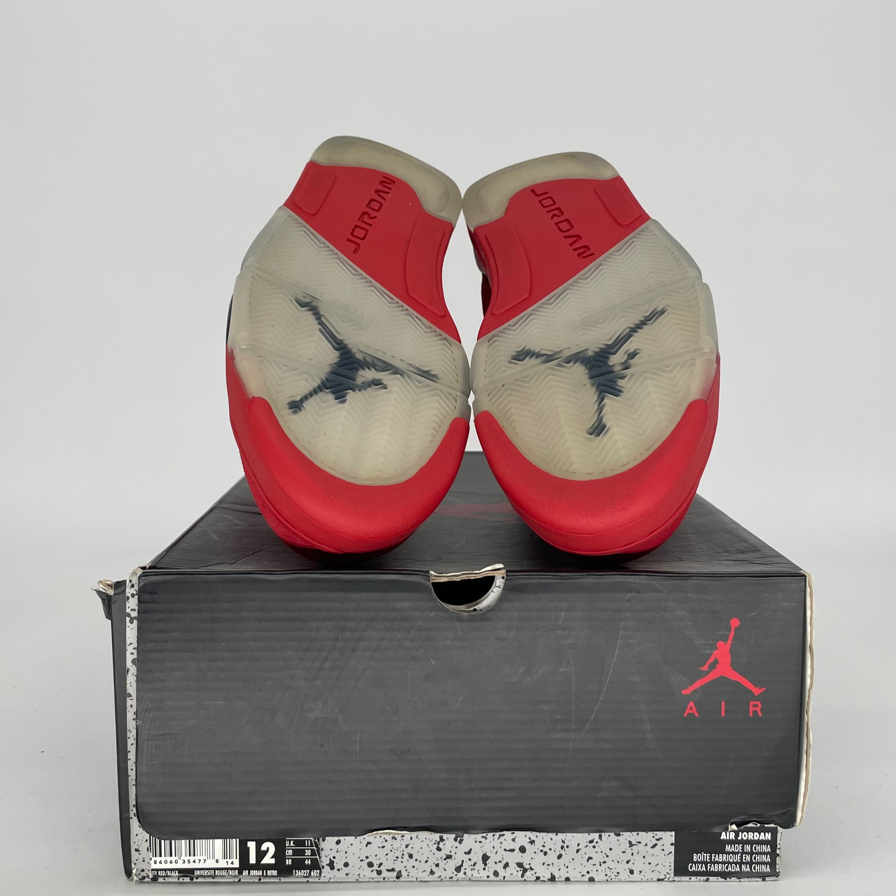 AIR JORDAN 5 RED SUEDE SIZE 12 136027-602