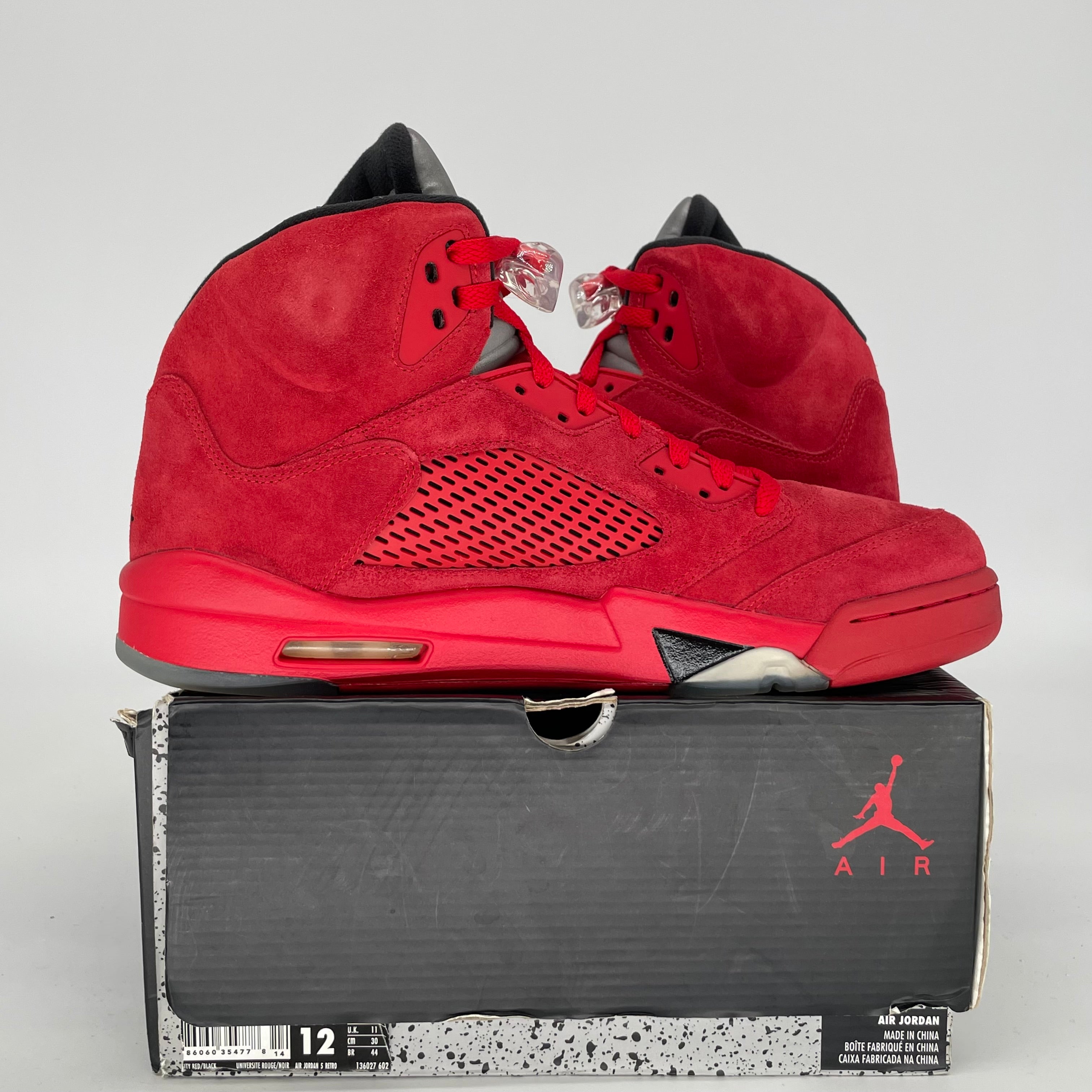 AIR JORDAN 5 RED SUEDE SIZE 12 136027-602